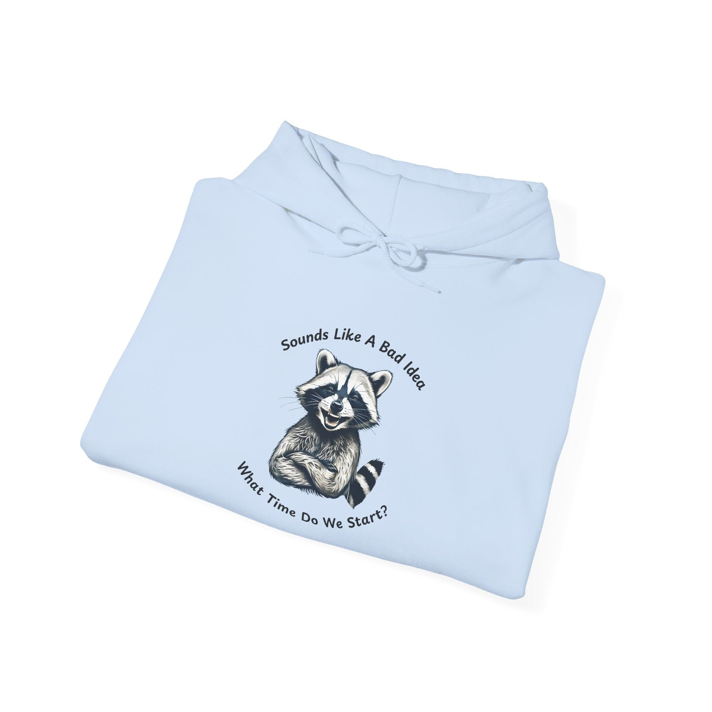 Vintage Hooded Sweatshirt Raccoon Sounds Like A Bad Idea Hoodie