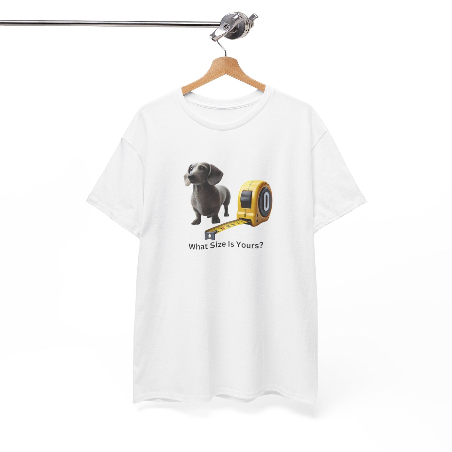 What Size Is Yours Wiener Dog Unisex Heavy Cotton Tee