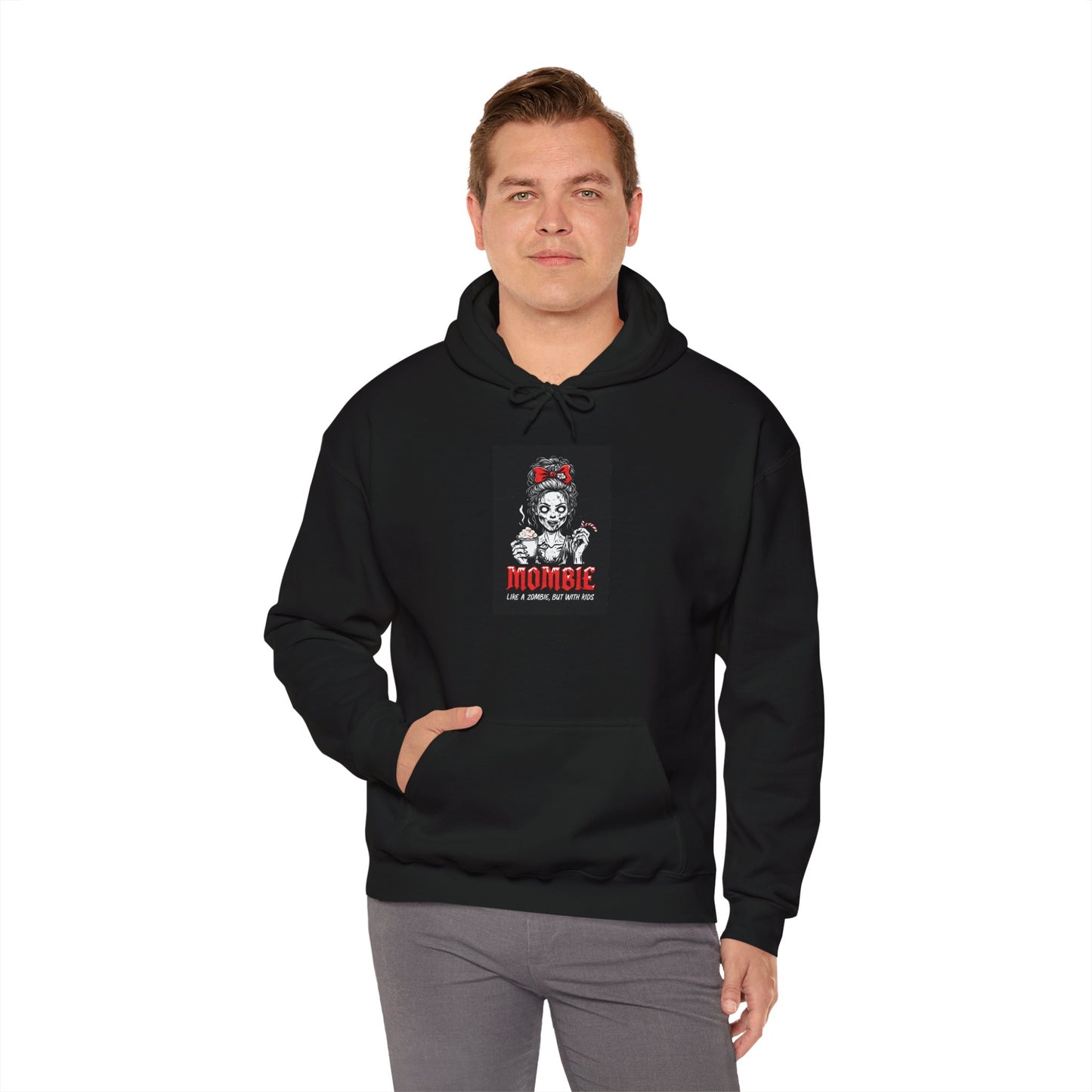 Unisex Heavy Blend™ Hooded Sweatshirt Mombie Like A Zombie But With Kids Printify