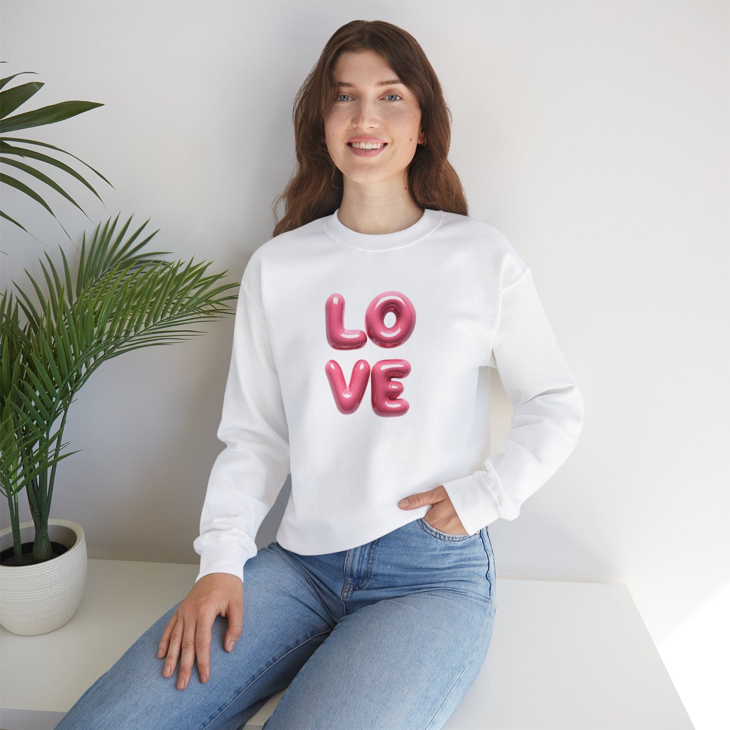 Crewneck Sweatshirt LOVE Valentines Day Gift For Her