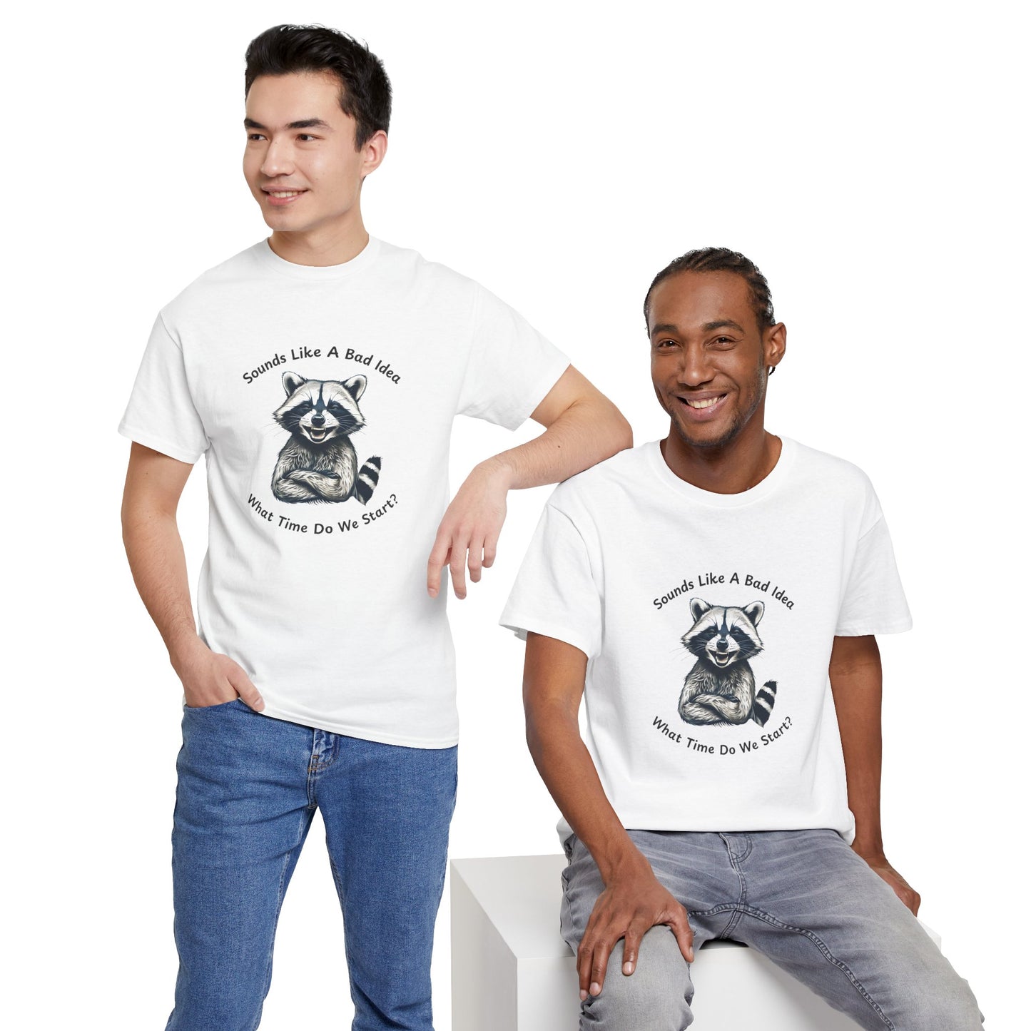 Vintage T-Shirt Raccoon Sounds Like A Bad Idea Shirt Tee
