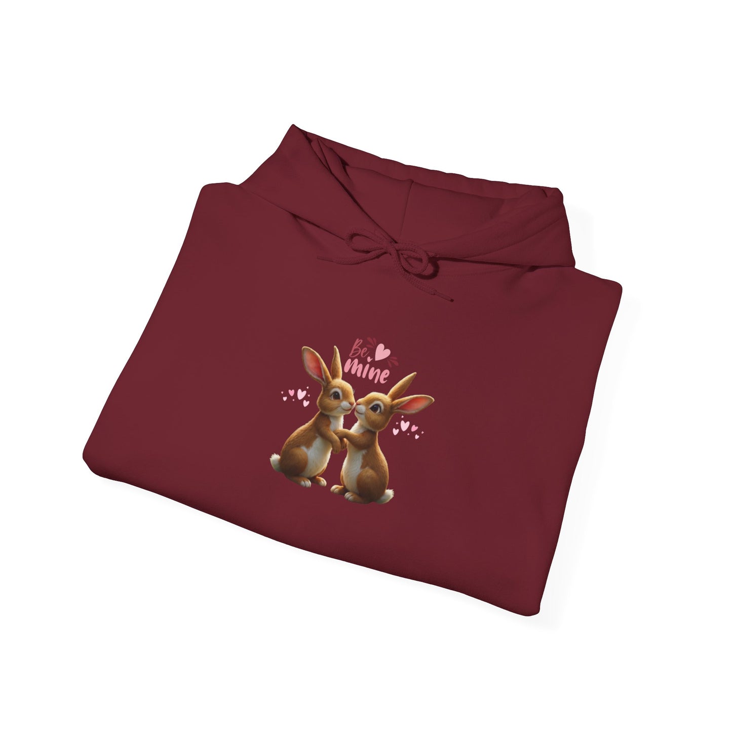 Bunny Love Be Mine Valentines Day Hoodie