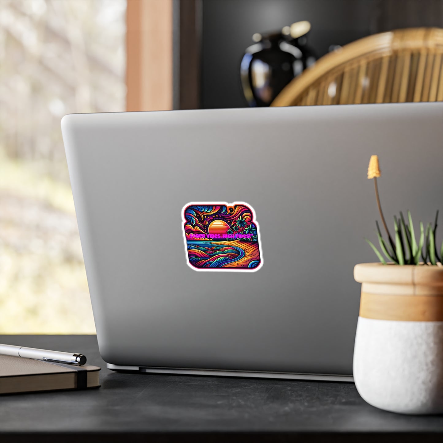 Sober Vibes High Tides – Sobriety Sticker