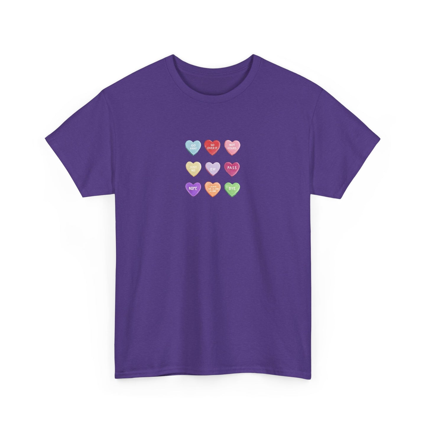 Candy Hearts Valentine Day Cotton T-Shirt Teet