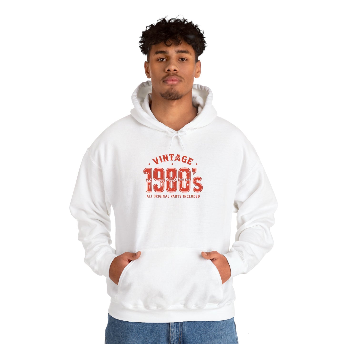 Vintage Retro 1980 Style Hooded Sweatshirt