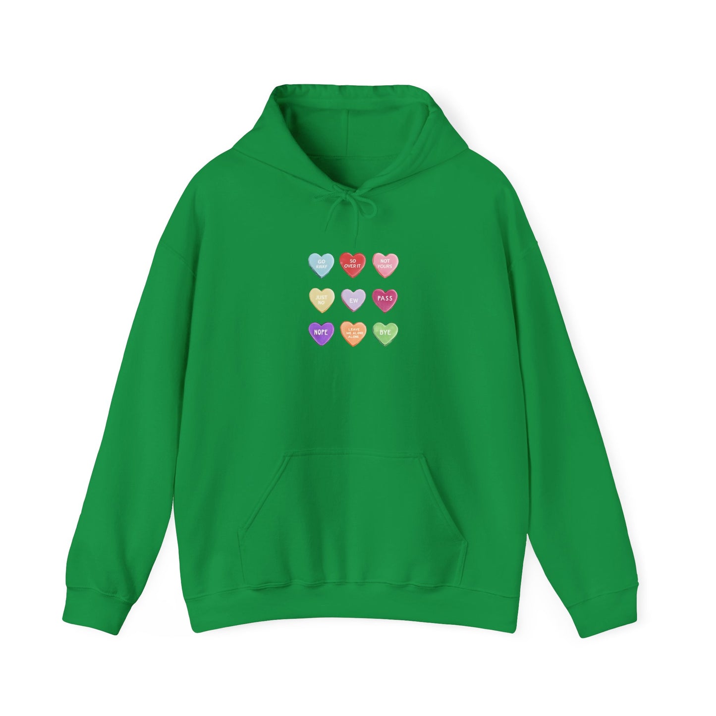 Candy Heart Valentines Day Hoodie Hooded Sweatshirt