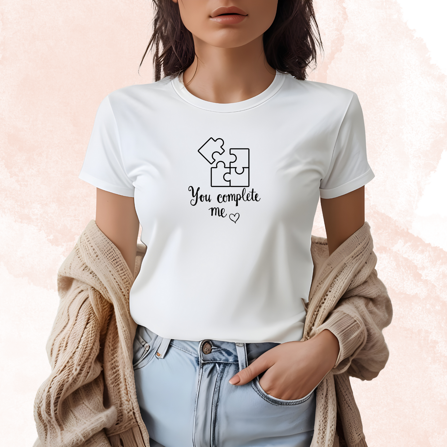 You Complete Me Valentine Day Cotton t-Shirt
