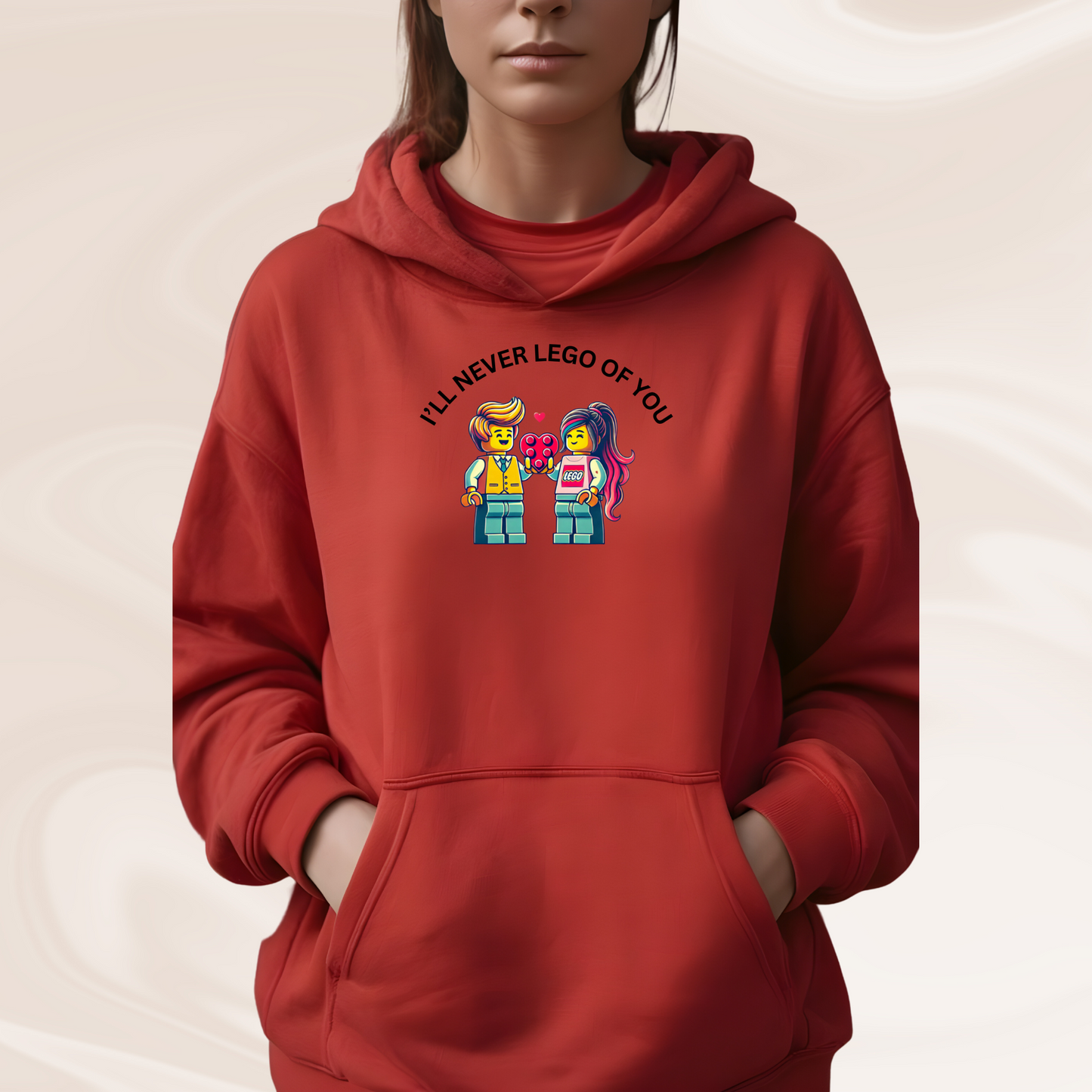 I'll Never LEt GO Heavy Cotton Valentines Day Hoodie Sweatshirt