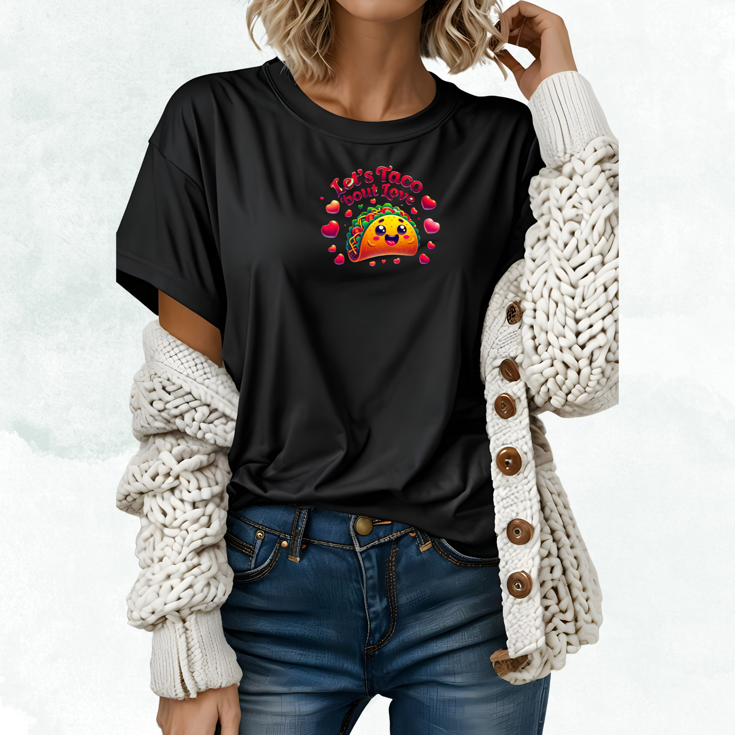 Lets Taco Bout Love Heavy Cotton Valentines Day T-Shirt