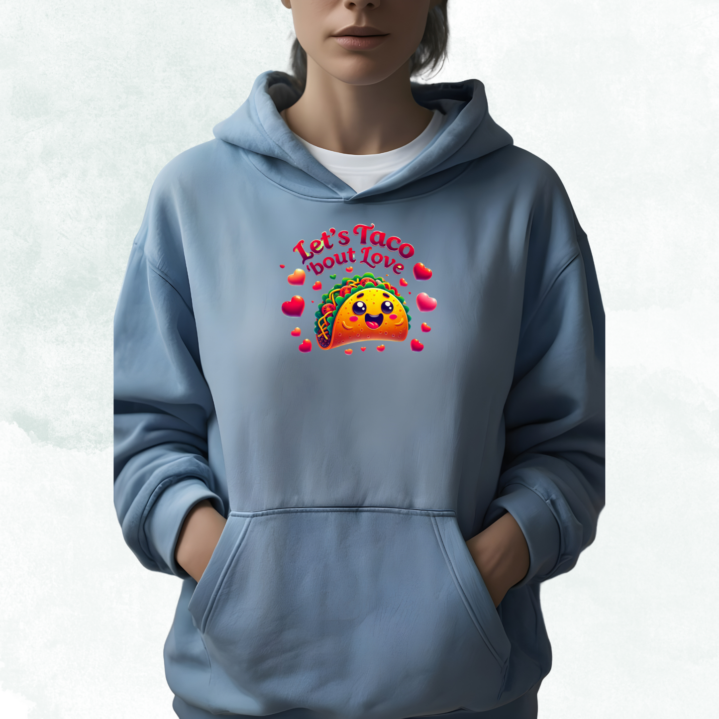 Lets Taco Bout Love Heavy Cotton Valentines Day Sweatshirt Hooded Hoodie