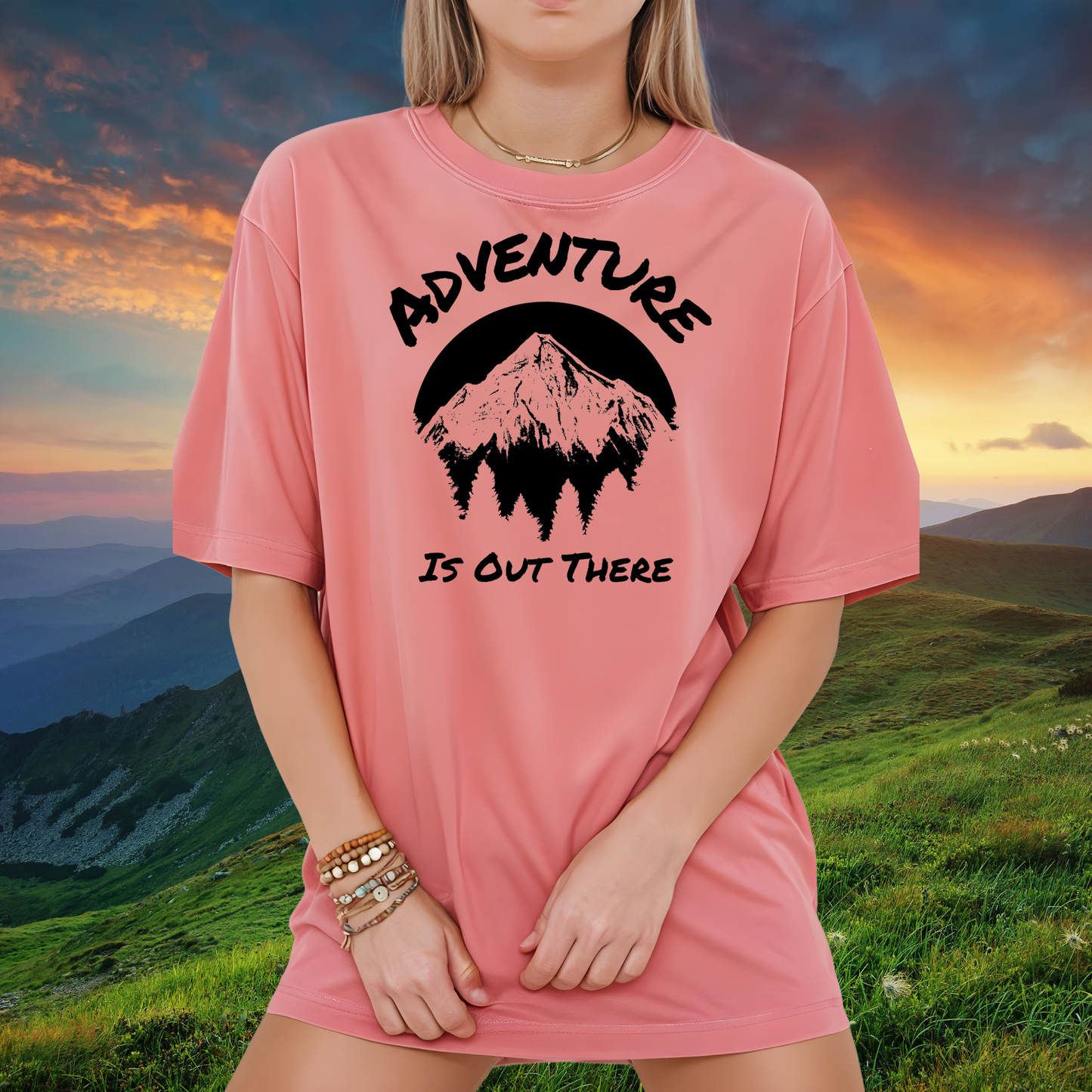 Hiking T-Shirt Adventure Is Out There For Her