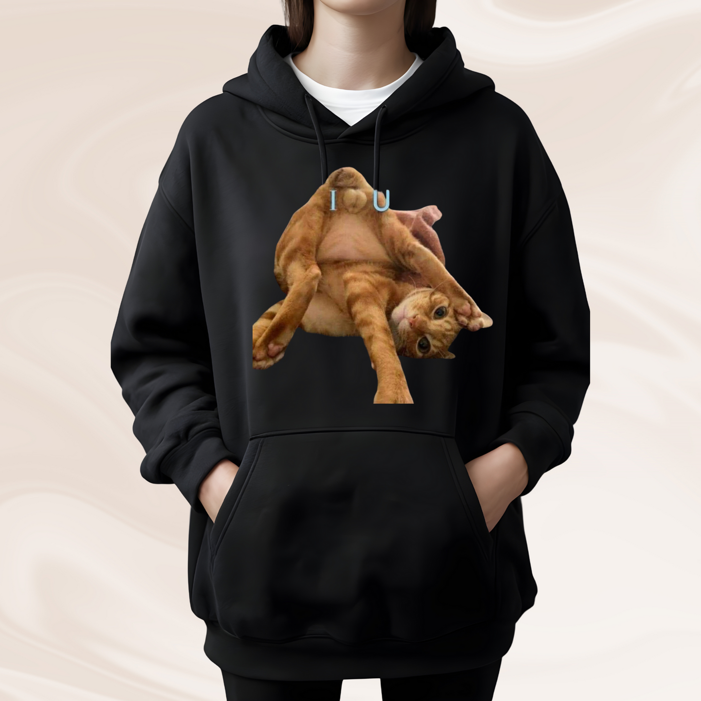 Cat Hoodie I Love You Hooded Sweatshirt