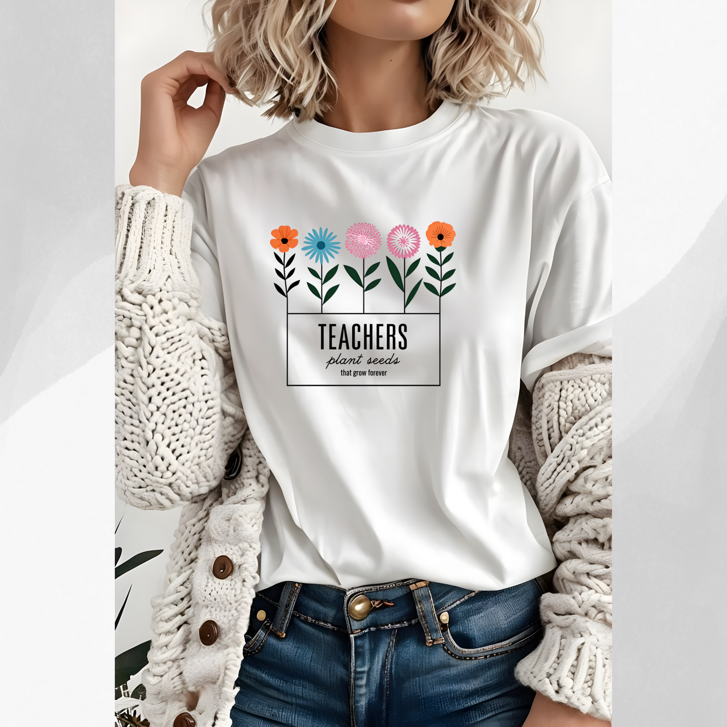 Teacher Plant Seeds T-Shirt Gift For Teachers