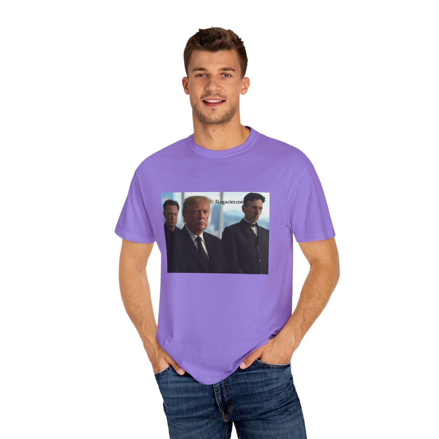 Unisex T-Shirt 3 Legacies Trump Musk Tesla Graphic Tee