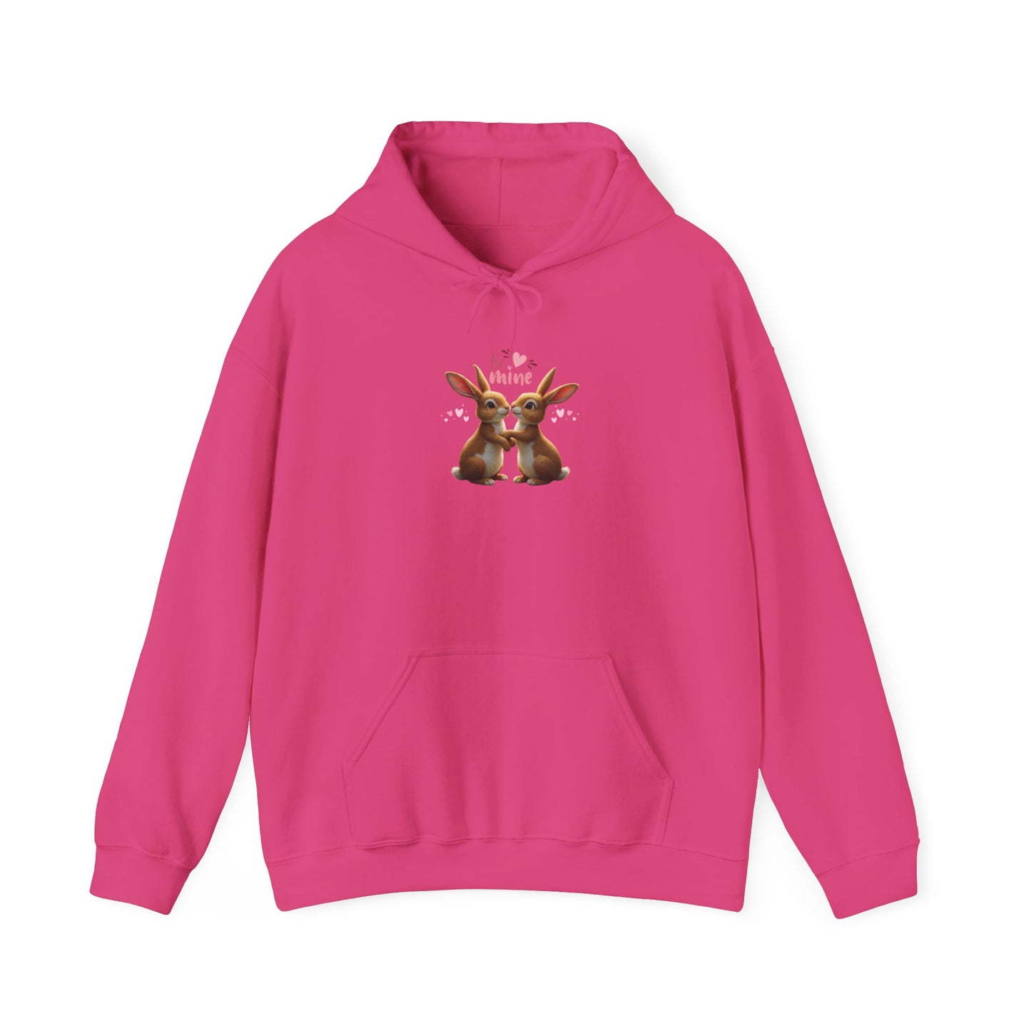 Bunny Love Be Mine Valentines Day Hoodie