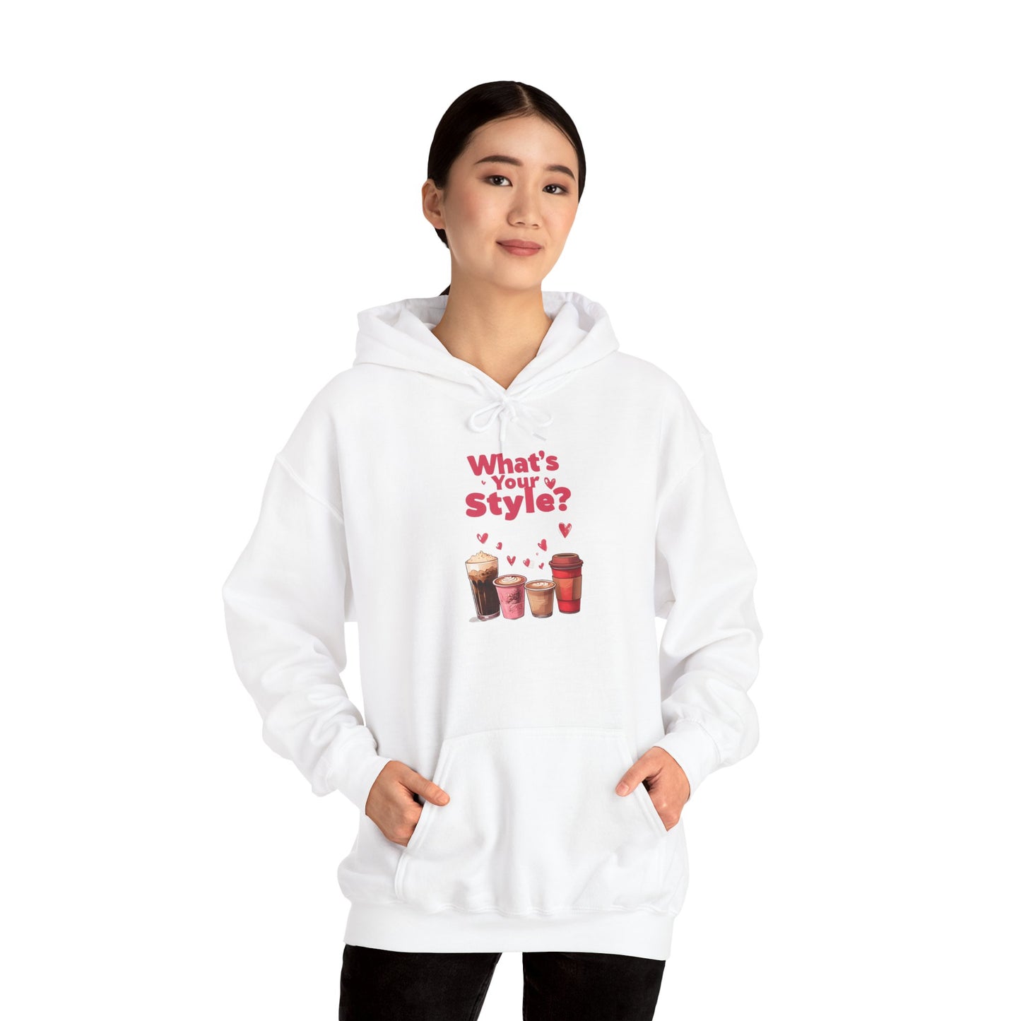 What's Your Style Coffee Hearts Valentines Day Coffee Hoodie