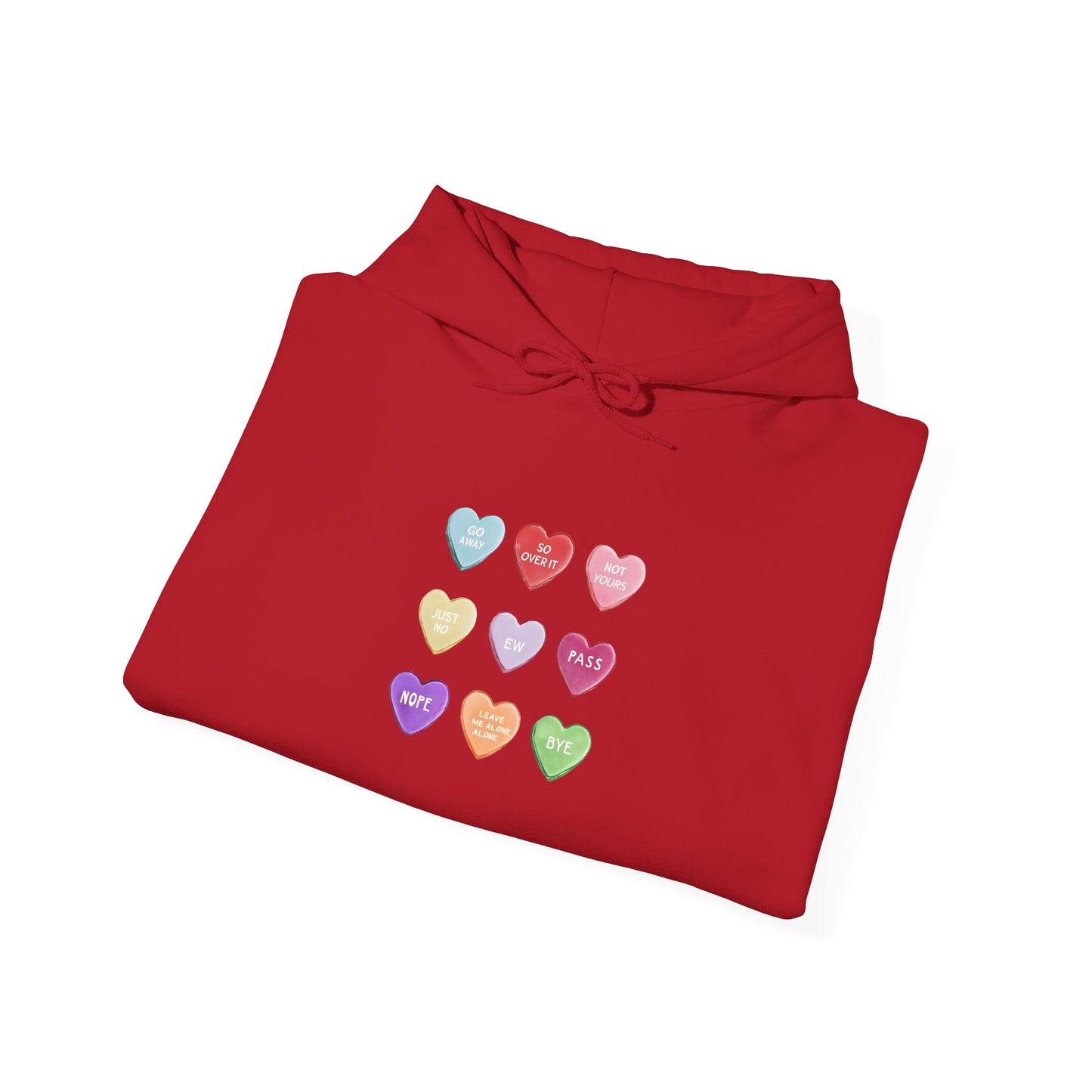 Candy Heart Valentines Day Hoodie Hooded Sweatshirt
