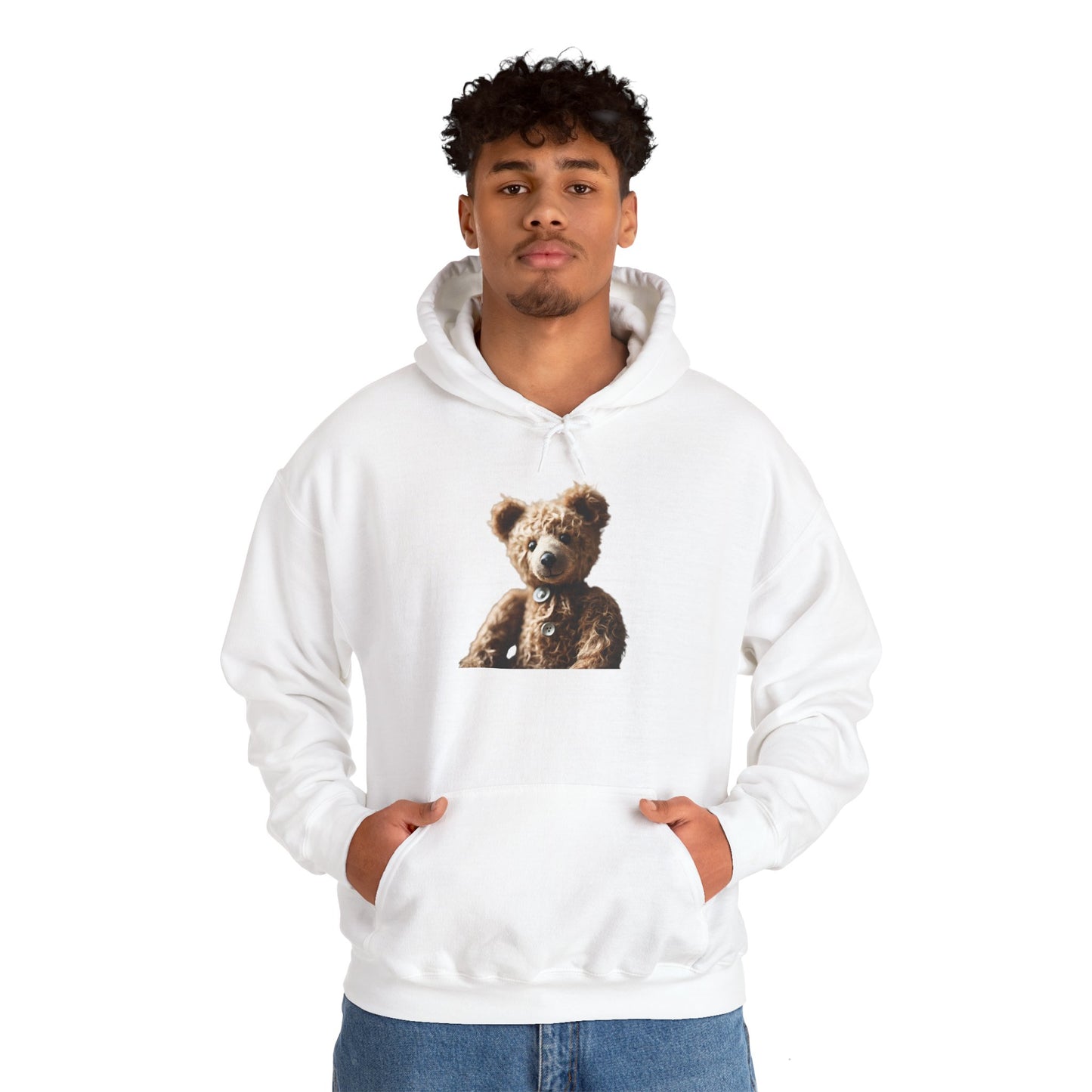 Vintage Classic Teddy Bear Cotton Hoodie Hooded Sweatshirt