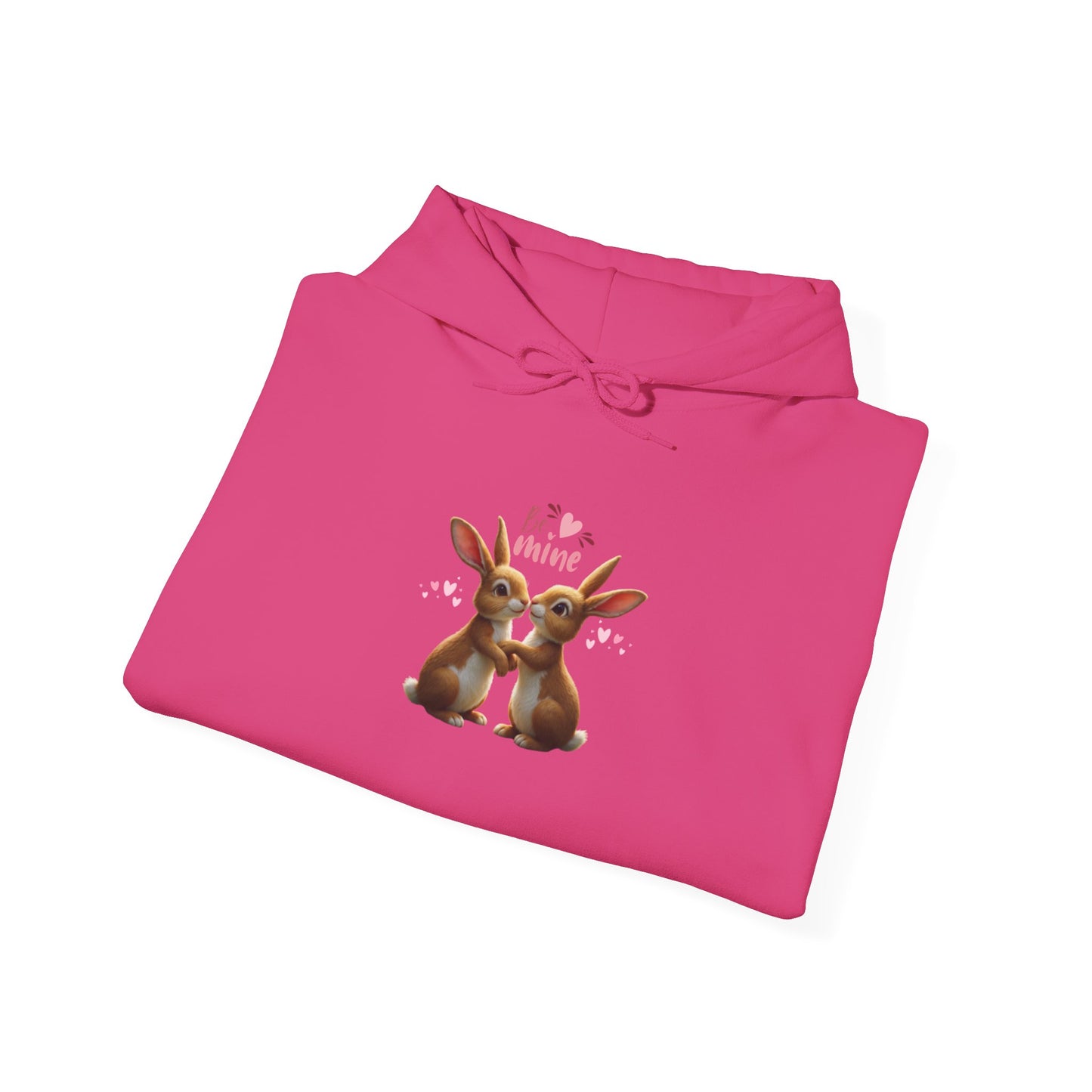 Bunny Love Be Mine Valentines Day Hoodie