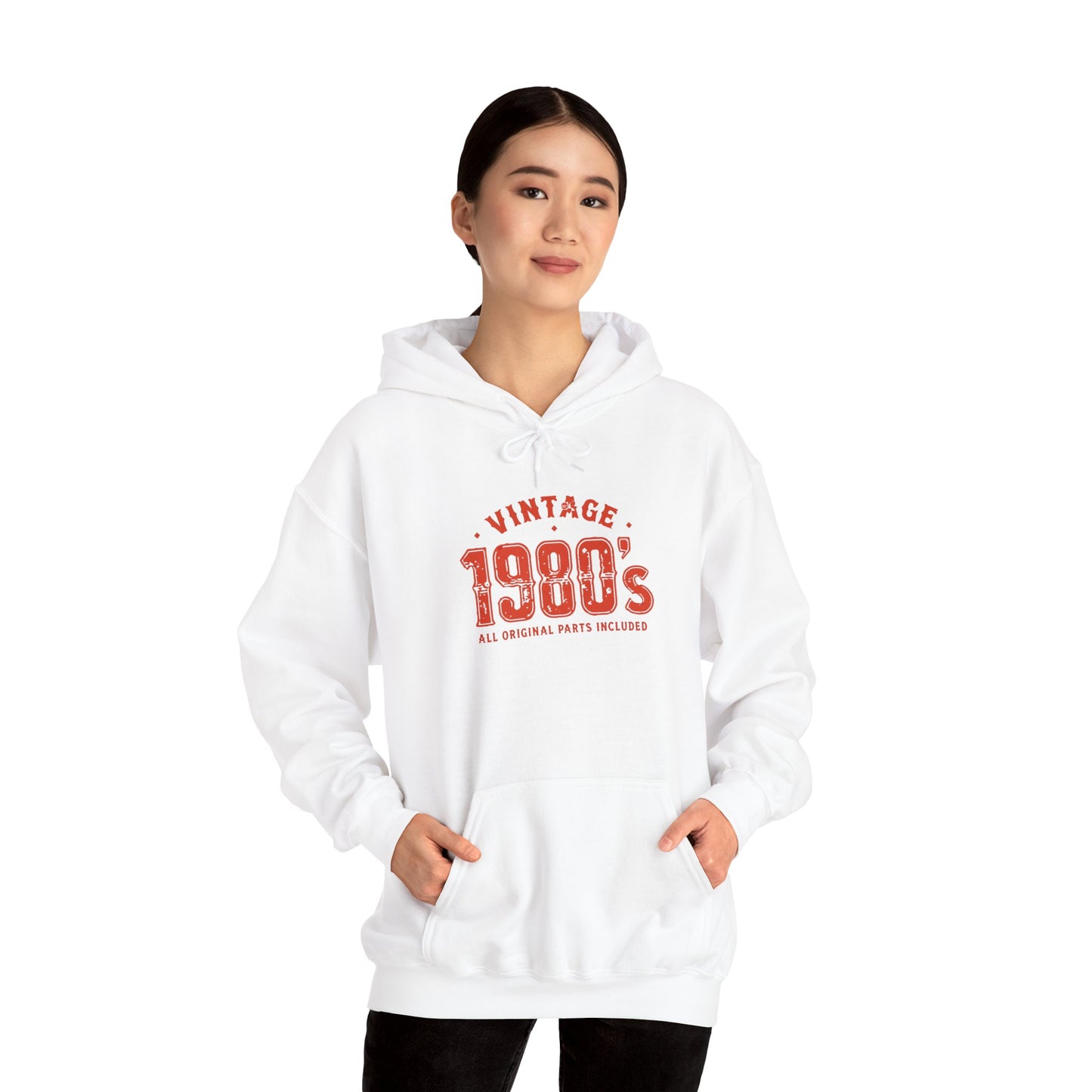 Vintage Retro 1980 Style Hooded Sweatshirt