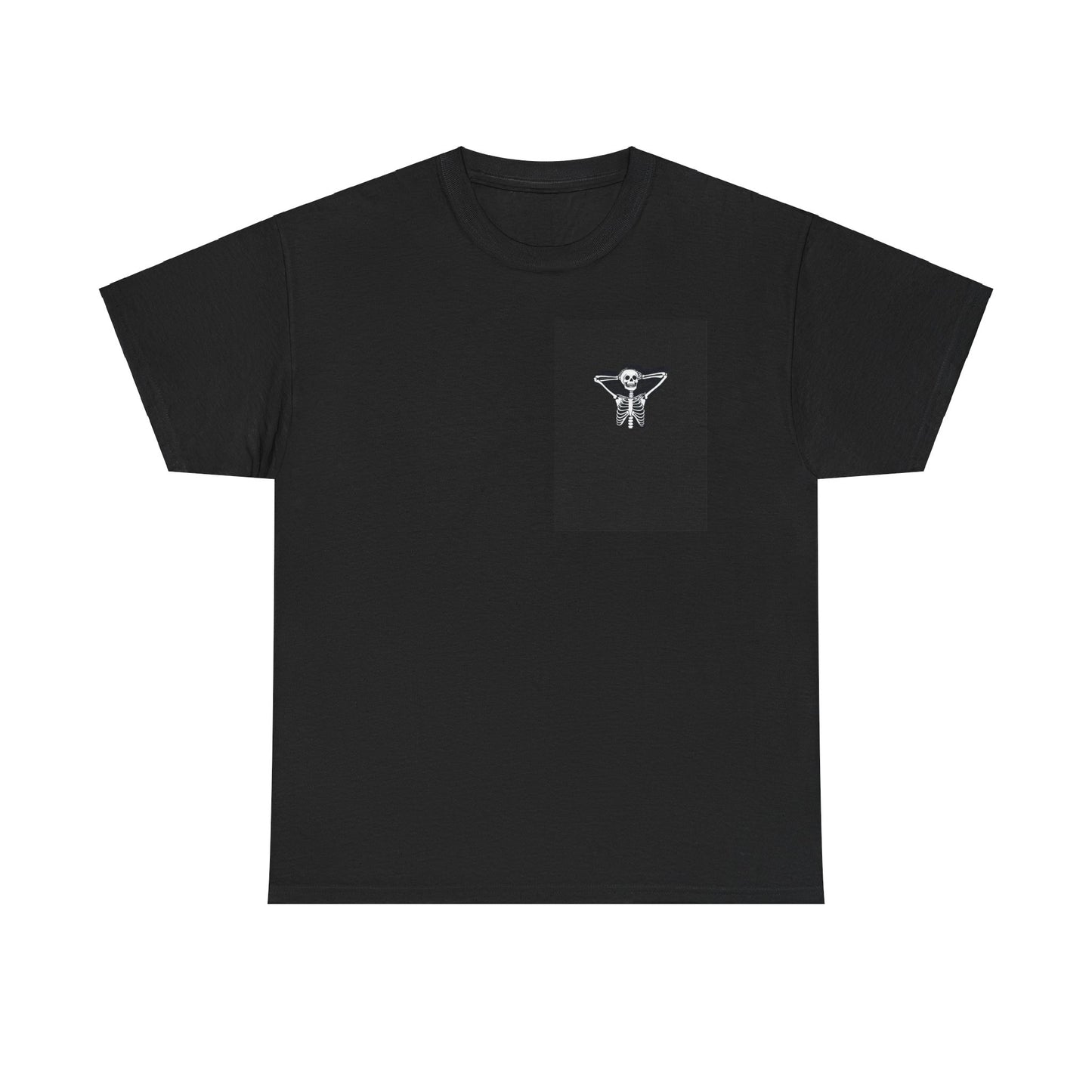 Kickback Skeleton Unisex Heavy Cotton Tee Printify