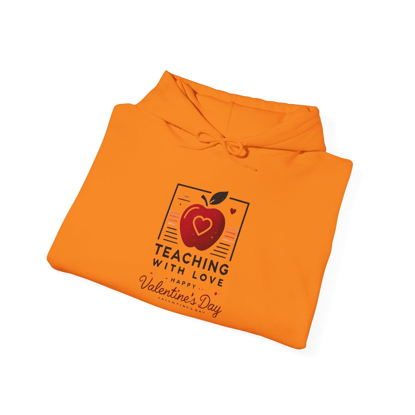 Hoodie Hooded Sweatshirt Teacher with Love Valentines Day Gift For Her
