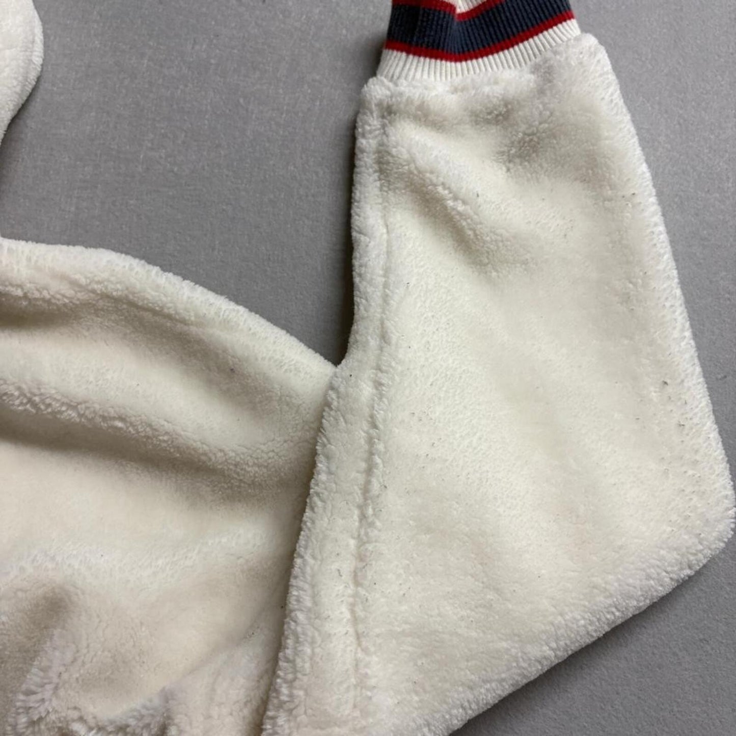 UGG Faux Fur Sherpa Hoodie Womens XL White Fleece Pullover Sweatshirt