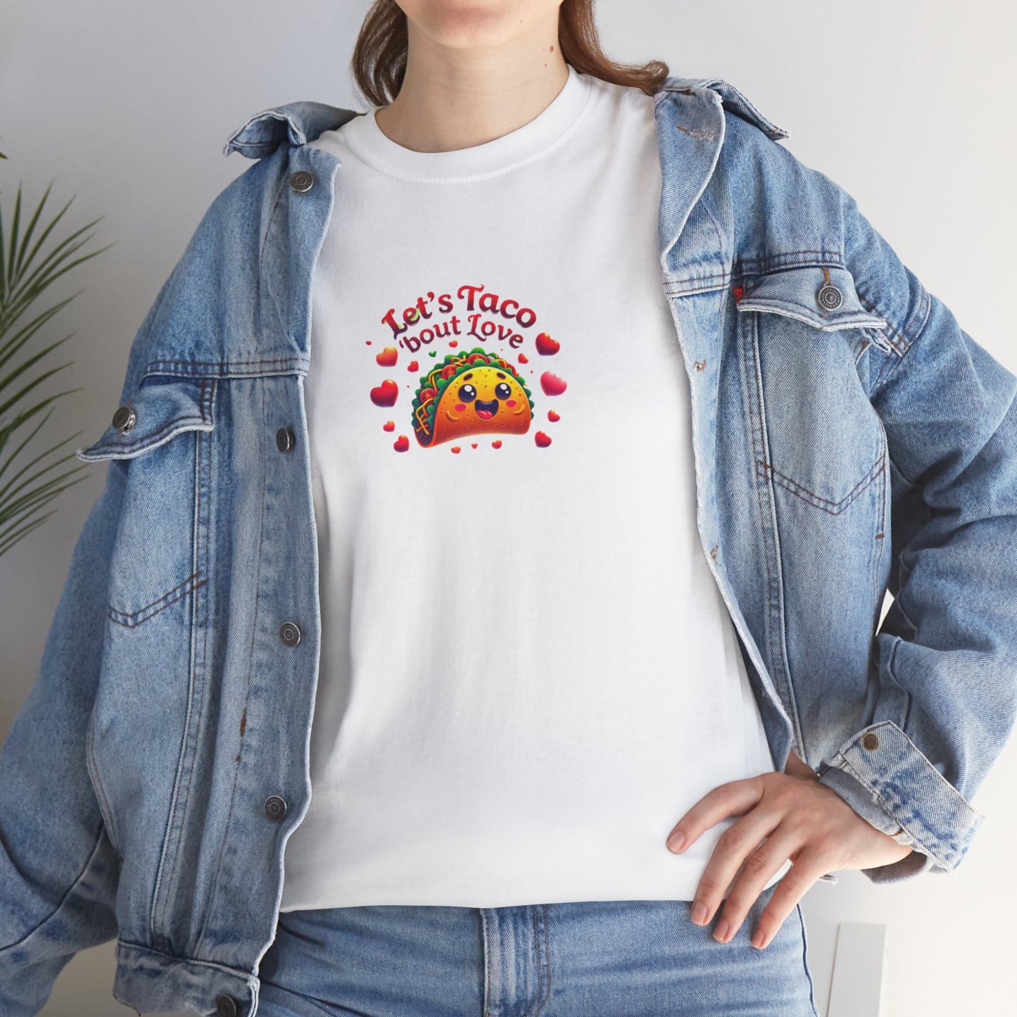Lets Taco Bout Love Heavy Cotton Valentines Day T-Shirt