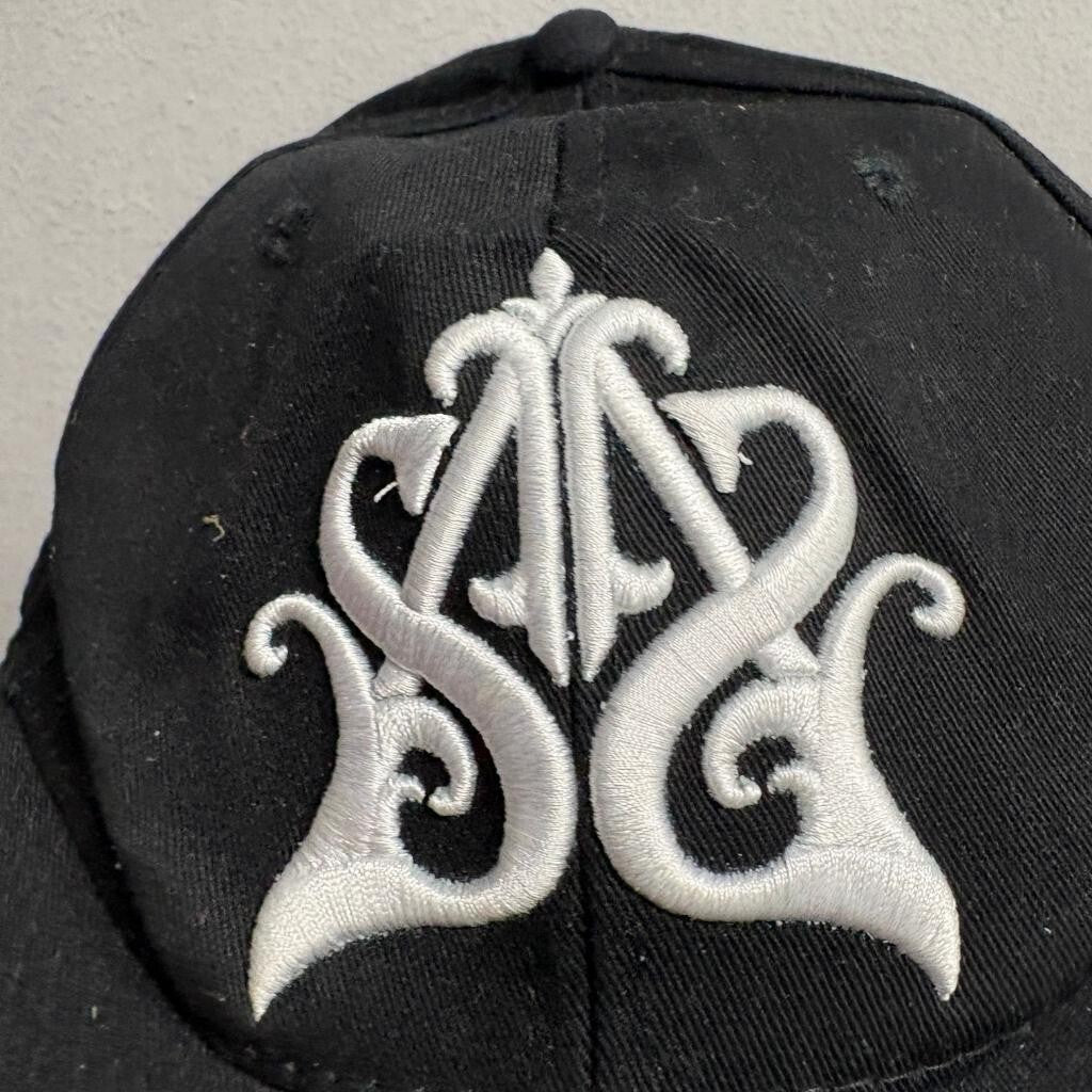 Southpole Vintage Black Cotton Baseball Cap Mens One Size Embroidered Logo Hat