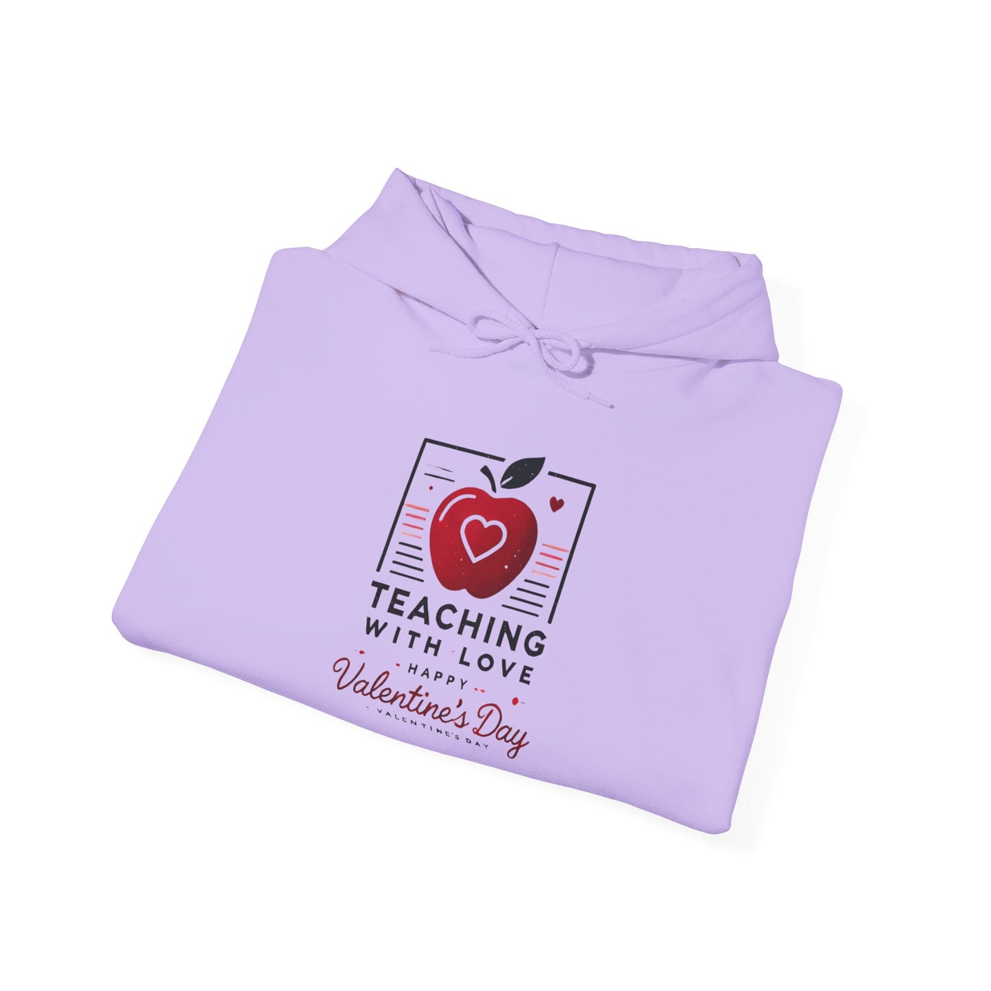 Hoodie Hooded Sweatshirt Teacher with Love Valentines Day Gift For Her