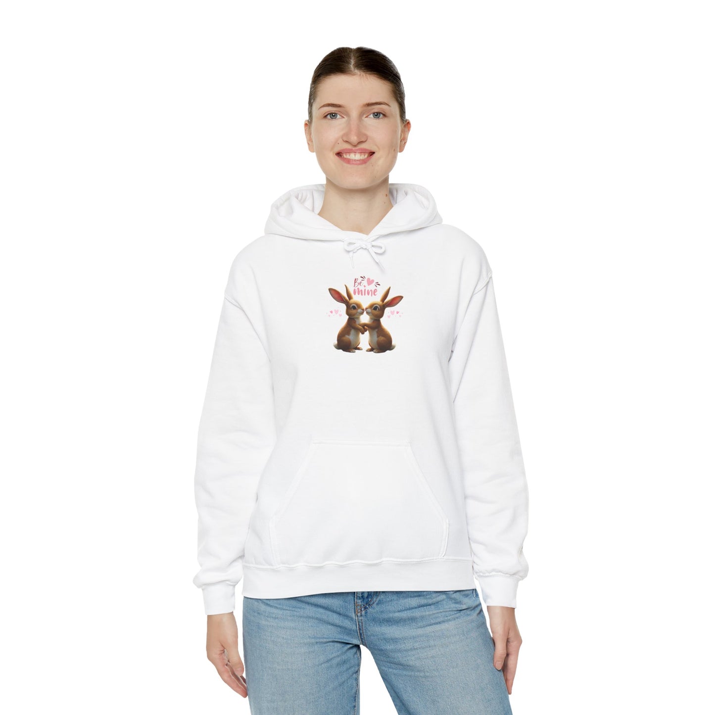 Bunny Love Be Mine Valentines Day Hoodie