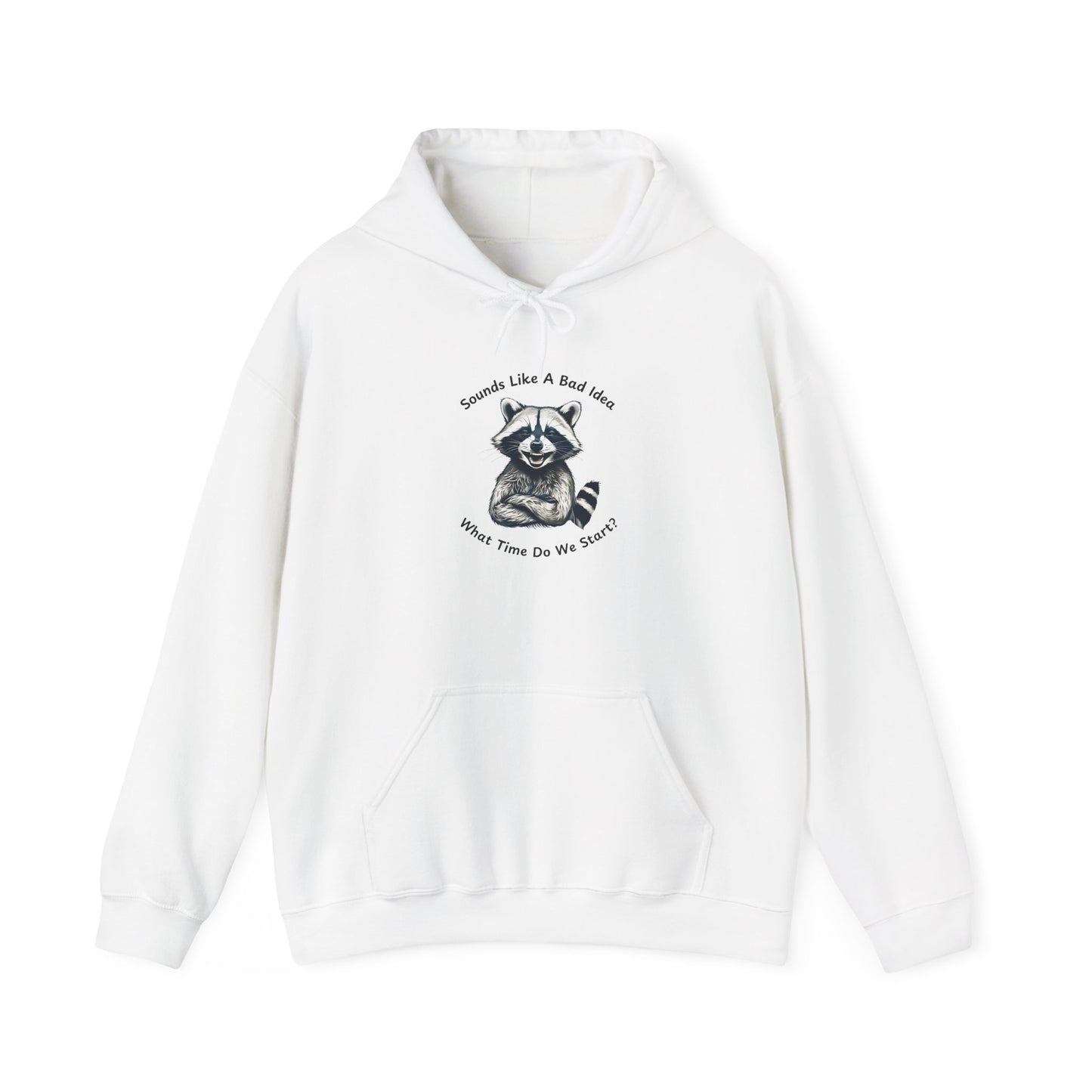 Vintage Hooded Sweatshirt Raccoon Sounds Like A Bad Idea Hoodie