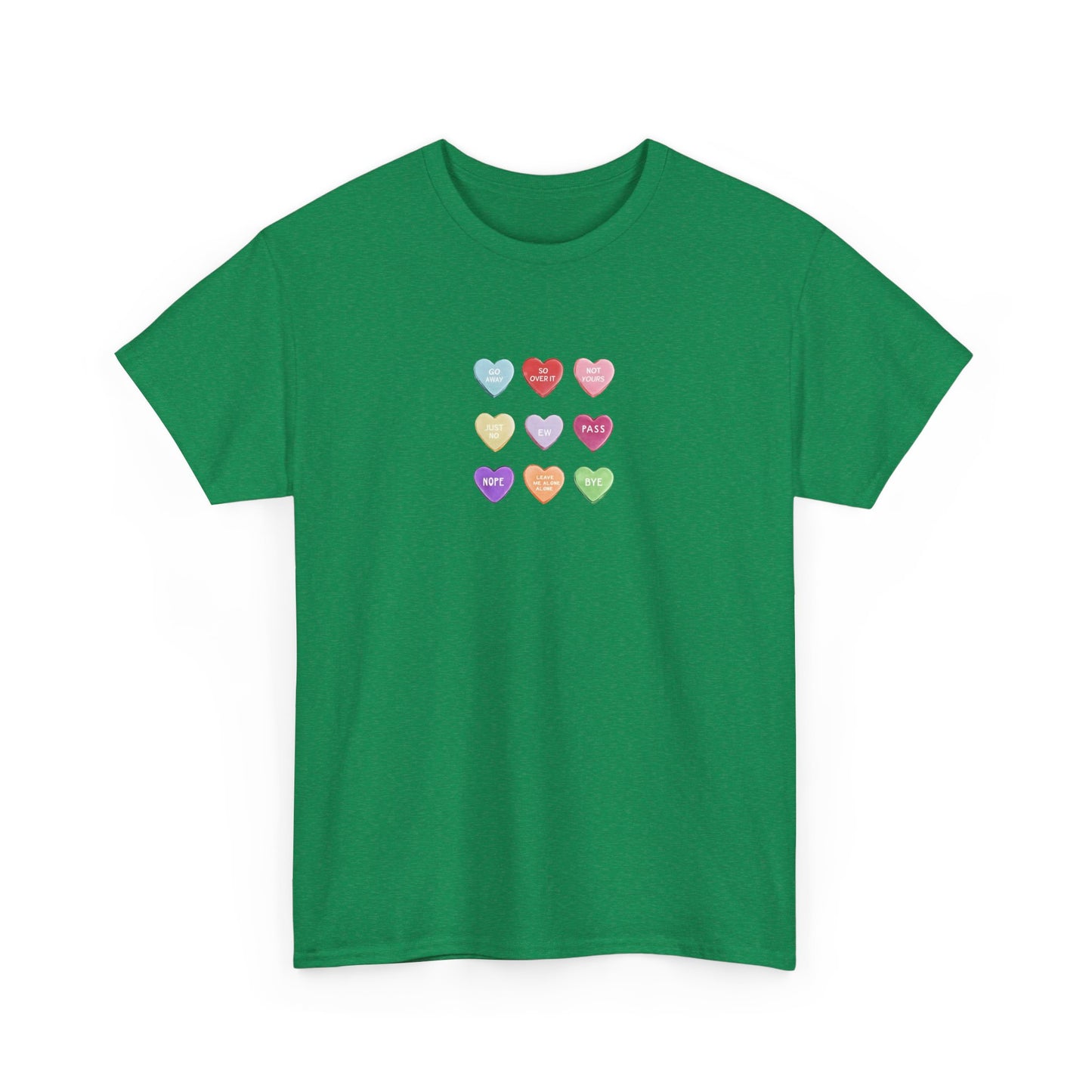 Candy Hearts Valentine Day Cotton T-Shirt Teet