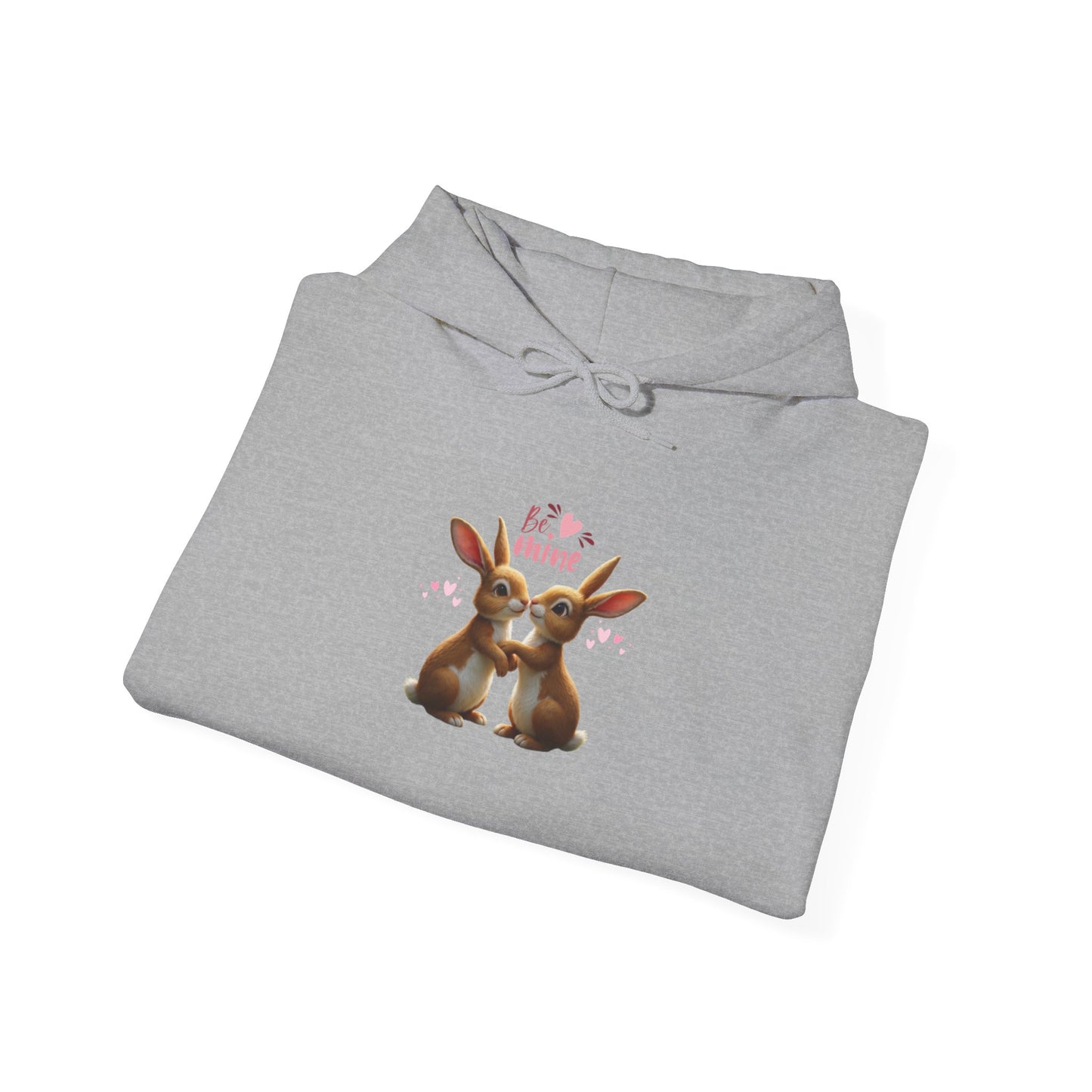Bunny Love Be Mine Valentines Day Hoodie