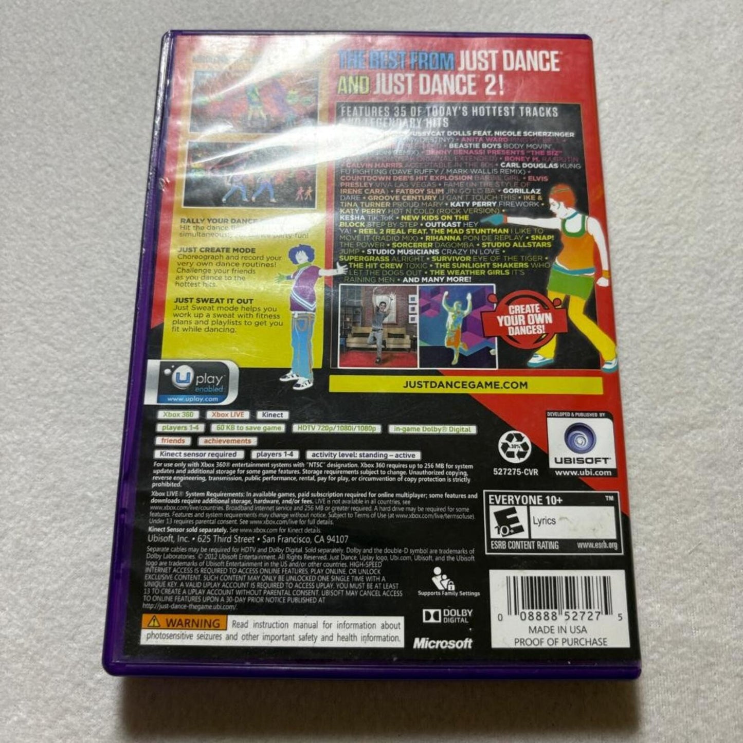 Just Dance Greatest Hits Xbox 360 Kinect Game Ubisoft Tested Working