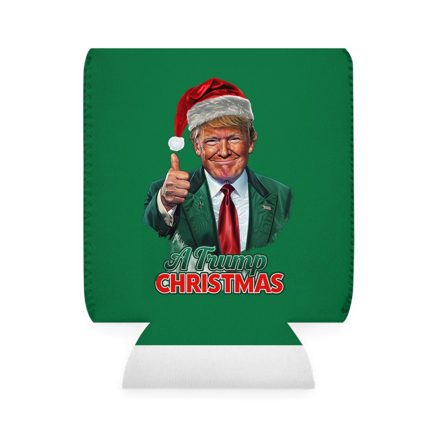 Trump Christmas Can Cooler Sleeve Printify