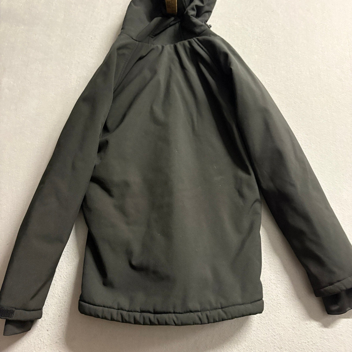 Ihayner Heated Jacket Mens Small Black Softshell Hooded Fleece Lined Coat