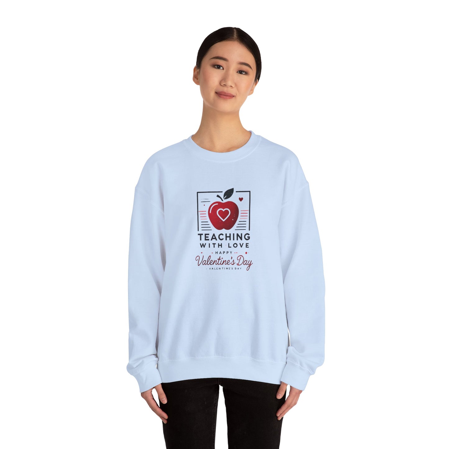 Teacher with Love Valentines Day Sweatshirt
