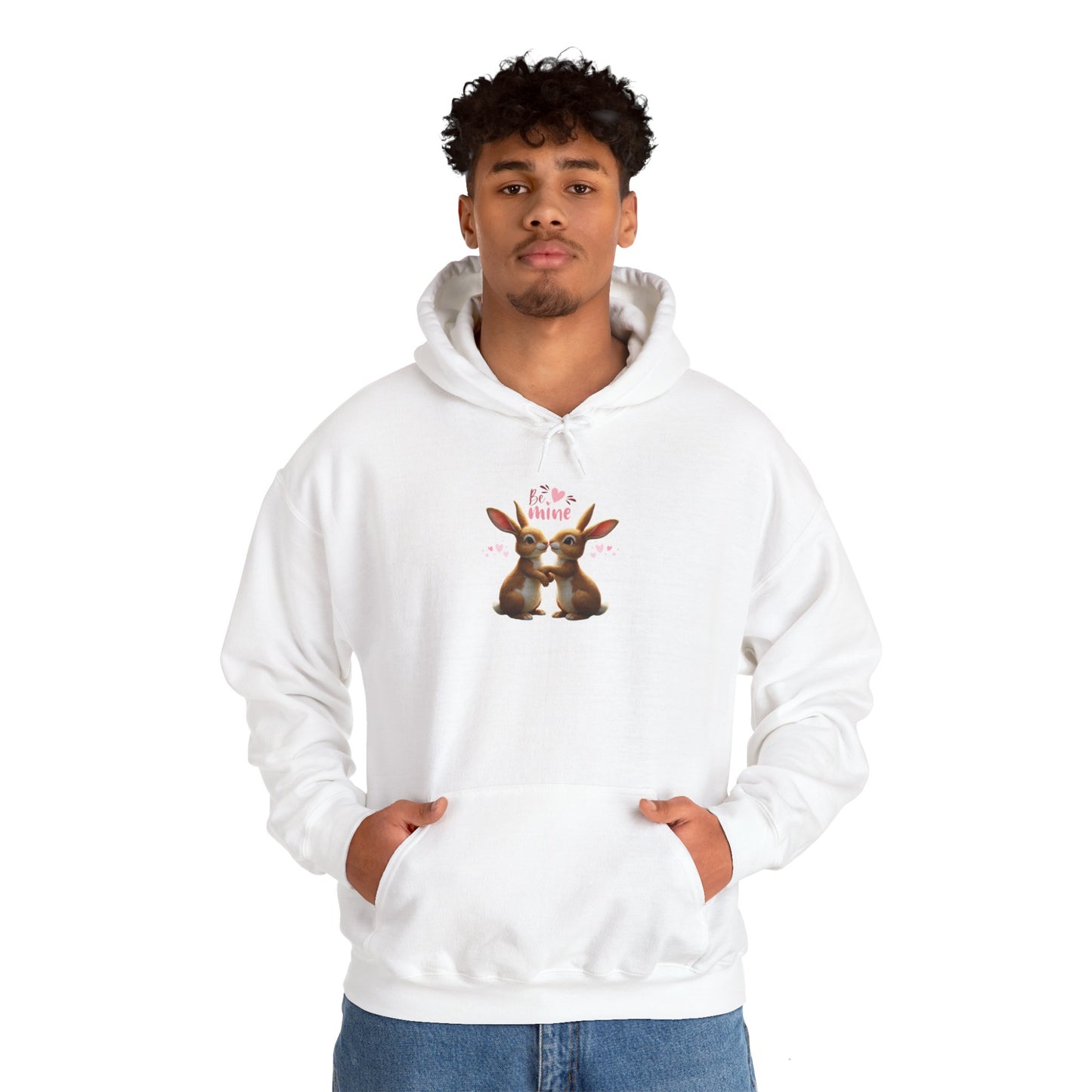 Bunny Love Be Mine Valentines Day Hoodie