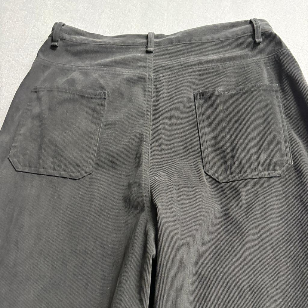 Dazy Corduroy Wide Leg Pants Womens XL Dark Gray High Rise Cropped Culottes