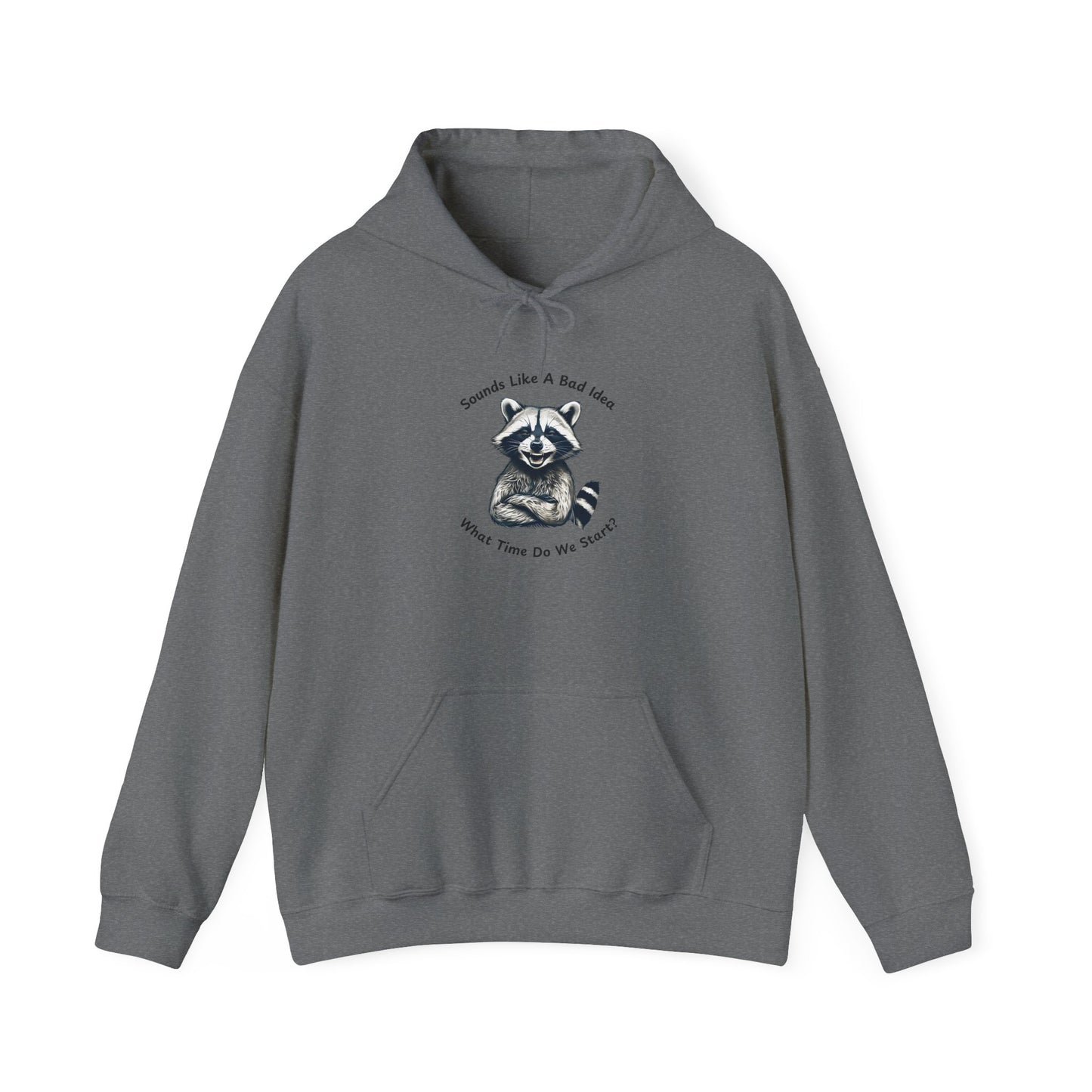 Vintage Hooded Sweatshirt Raccoon Sounds Like A Bad Idea Hoodie