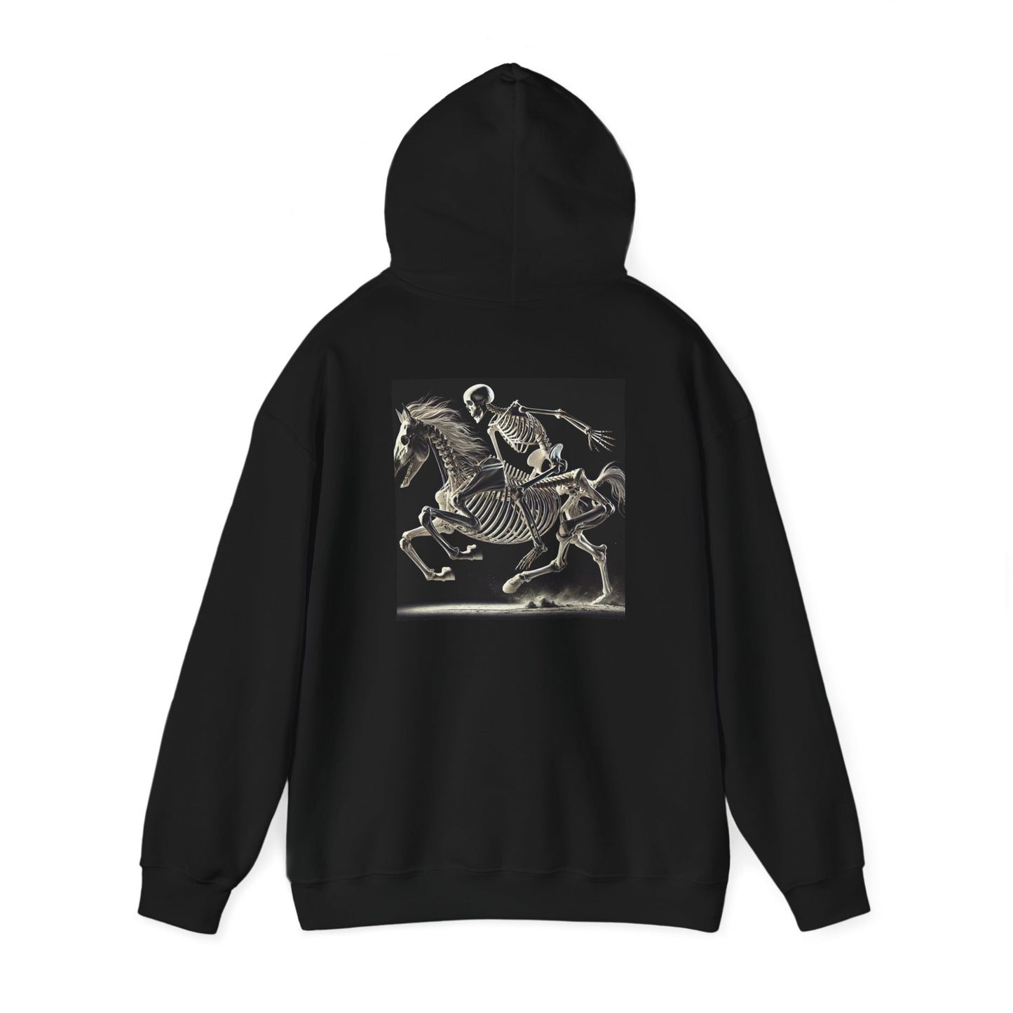 Skeleton Horse and Rider Unisex Heavy Blend Hooded Sweatshirt Hoodie Printify