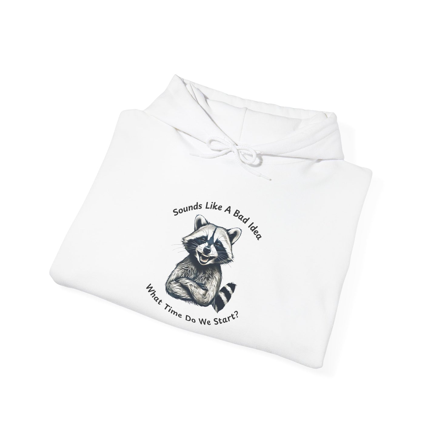 Vintage Hooded Sweatshirt Raccoon Sounds Like A Bad Idea Hoodie