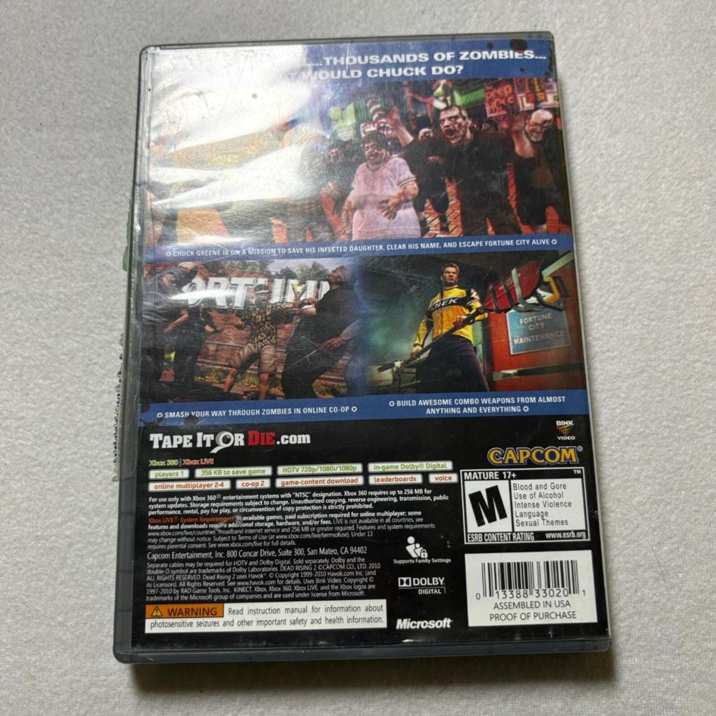 Dead Rising 2 Xbox 360 Platinum Hits CIB Complete with Manual Capcom