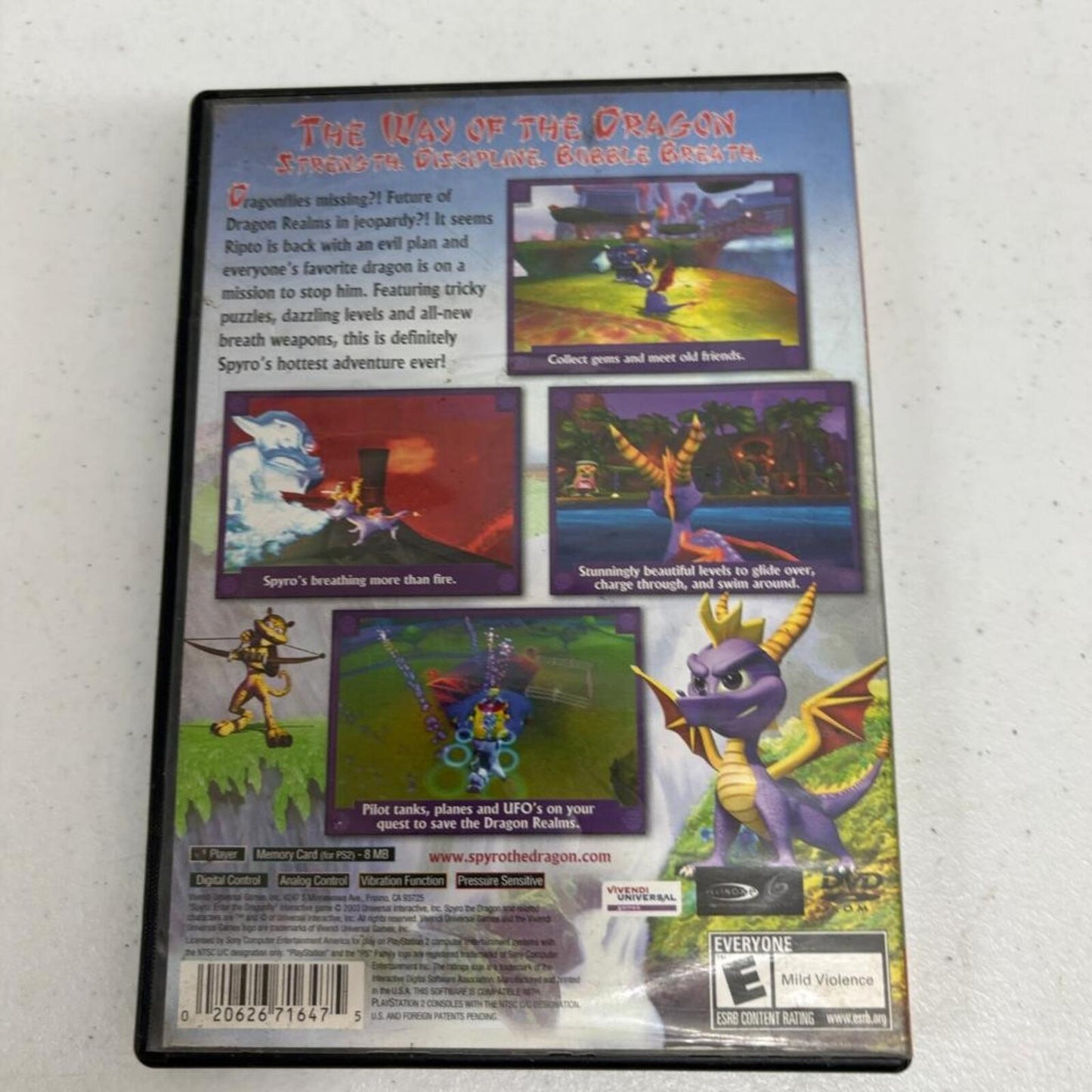 Spyro Enter the Dragonfly PS2 PlayStation 2 Greatest Hits Game Disc Case