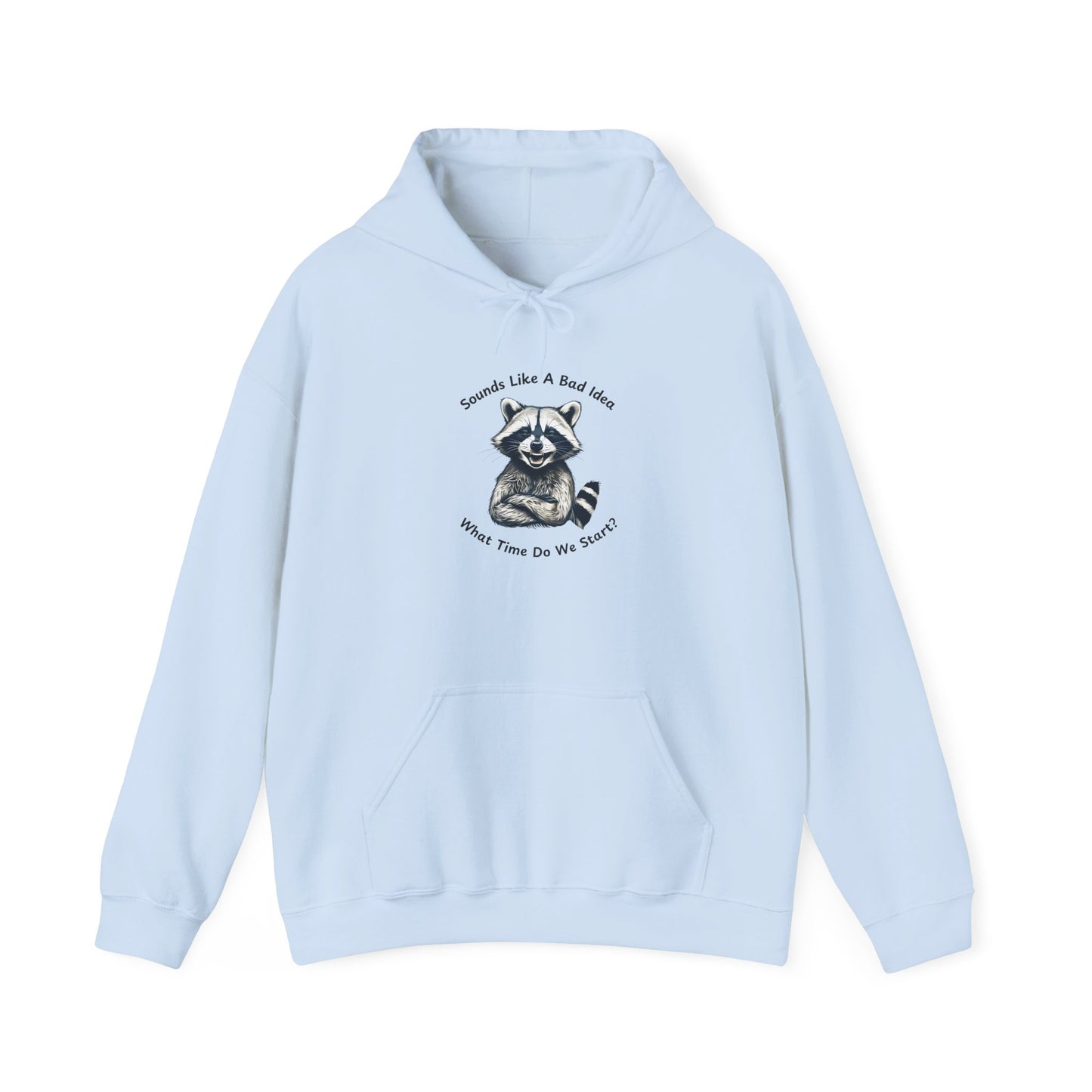 Vintage Hooded Sweatshirt Raccoon Sounds Like A Bad Idea Hoodie