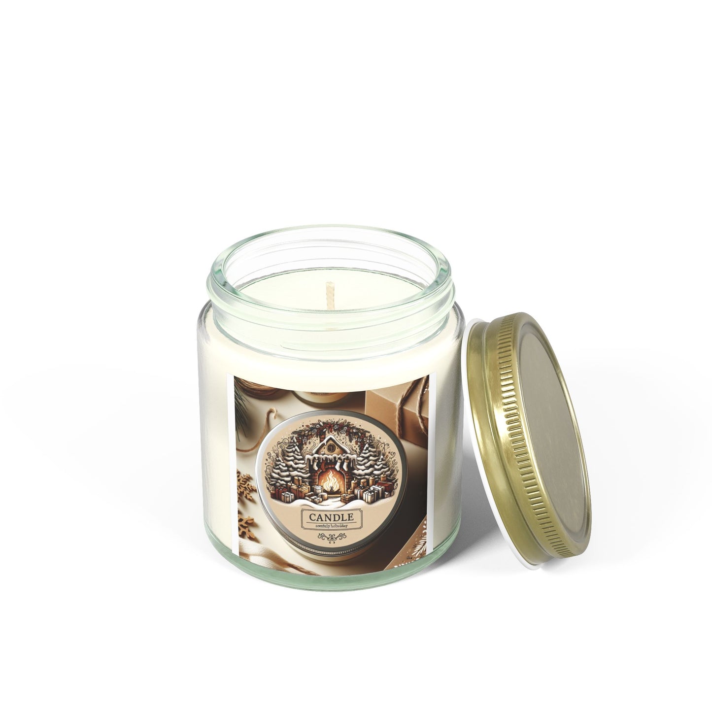 Festive Holiday Scented Candle – Perfect Thanksgiving, Christmas & Winter Decor Gift (4oz, 9oz) Printify