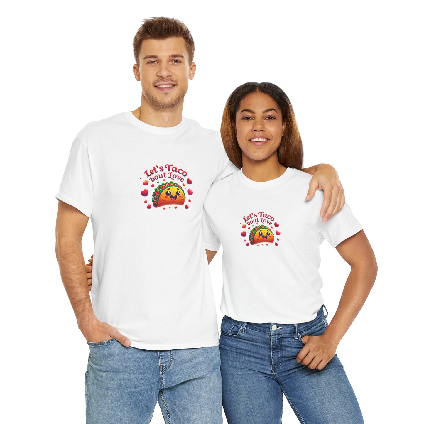 Lets Taco Bout Love Heavy Cotton Valentines Day T-Shirt