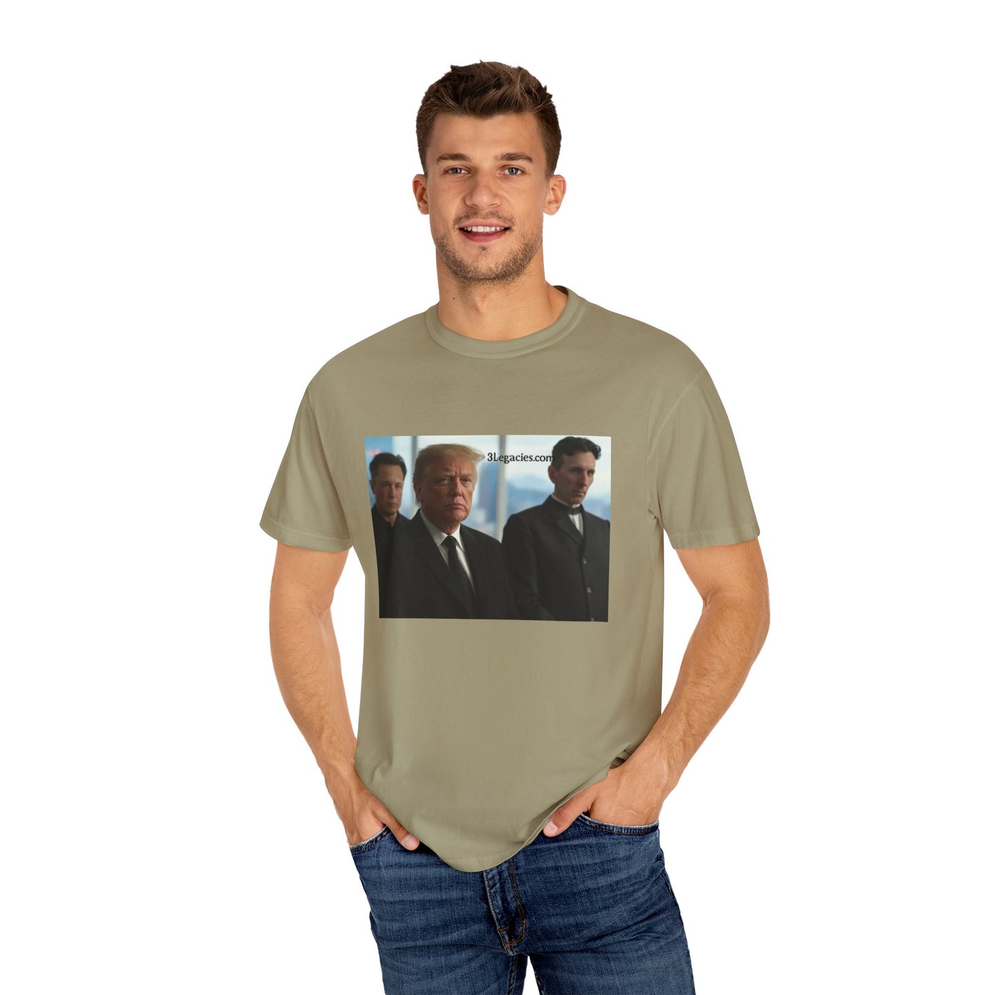 Unisex T-Shirt 3 Legacies Trump Musk Tesla Graphic Tee