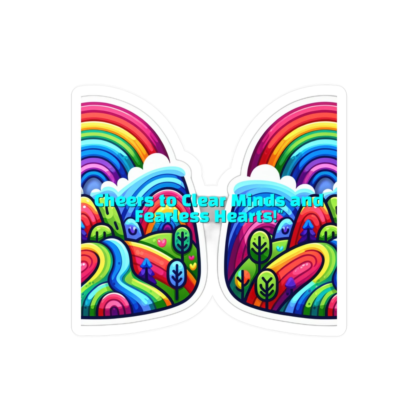 Cheers To Clear Minds And Fearless Hearts – Sobriety Sticker